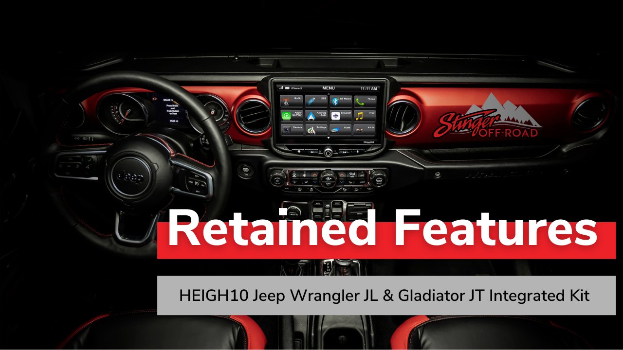 Retained Features! Stinger HEIGH10 Jeep Wrangler JL & Gladiator JT Integrated Kit - Stinger