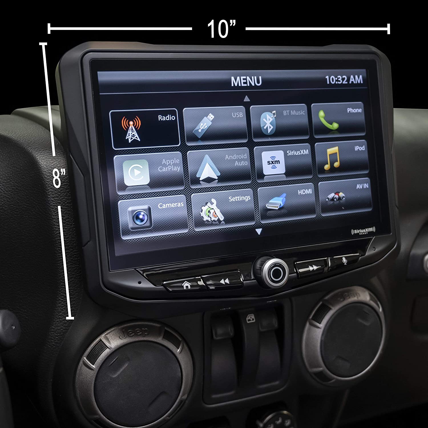 Jeep Wrangler JK (2011-2018) HEIGH10 10" Plug-and-Play Radio Kit