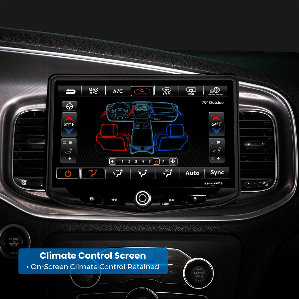 Dodge Challenger/Charger/Chrysler 300 (2015-2023) HEIGH10 10" Radio Fully Integrated Kit | Displays Vehicle Information