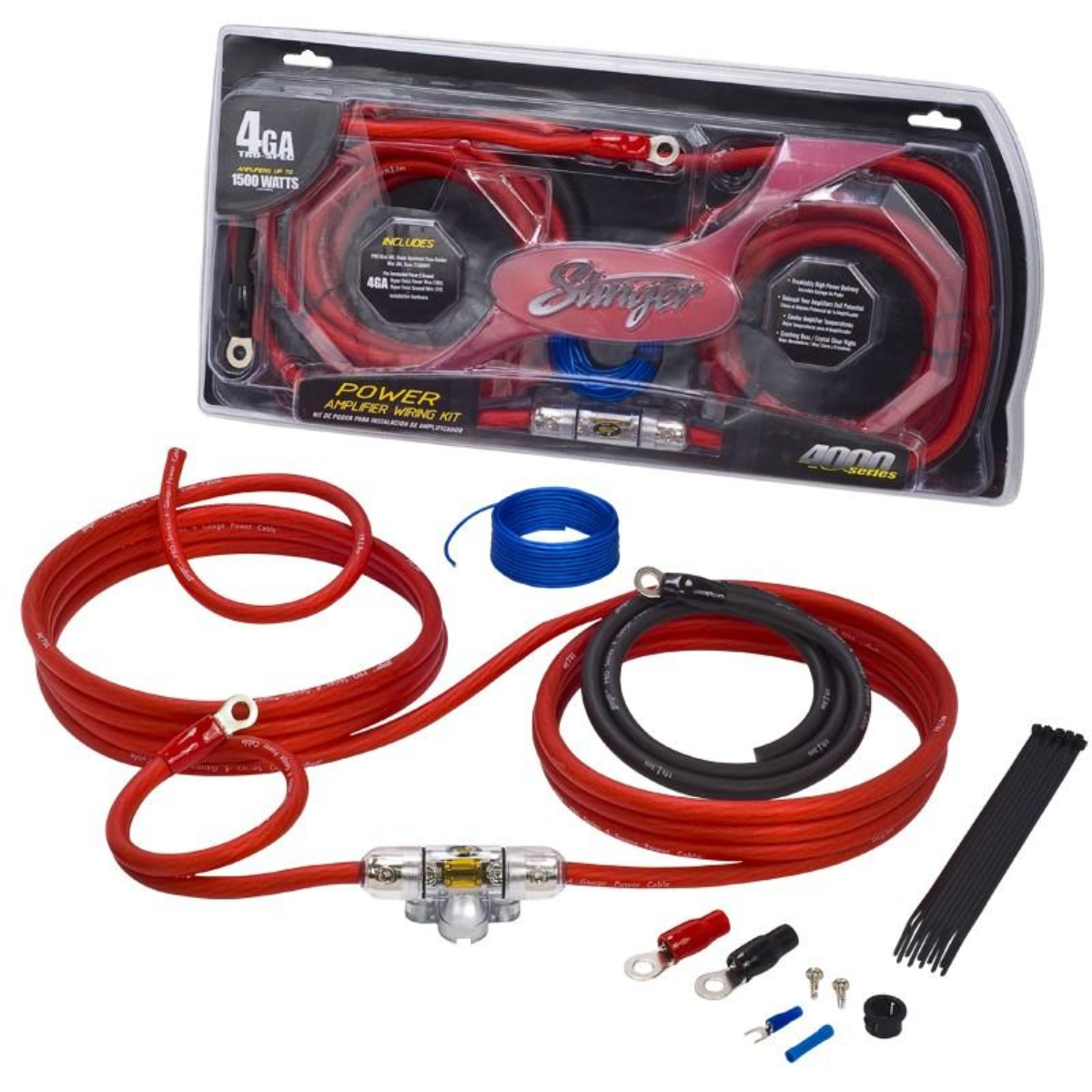 4GA 1500 Watt Complete Amplifier Wiring Kit