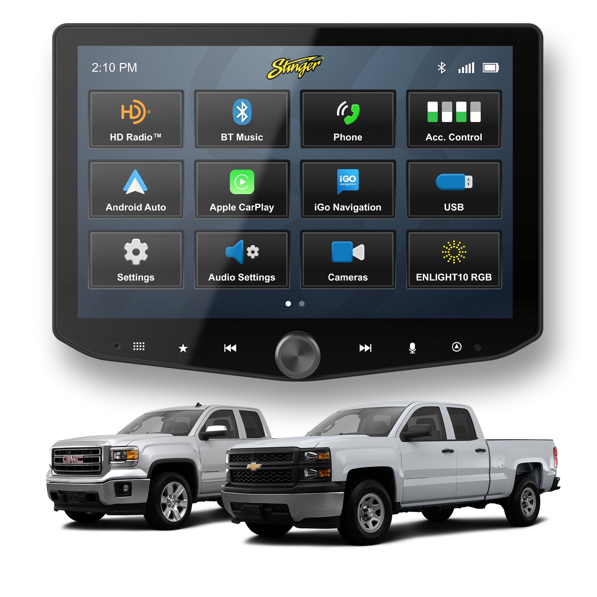 HEIGH10+ Chevy Silverado/GMC Sierra (2014-2018) 10 Radio Kit