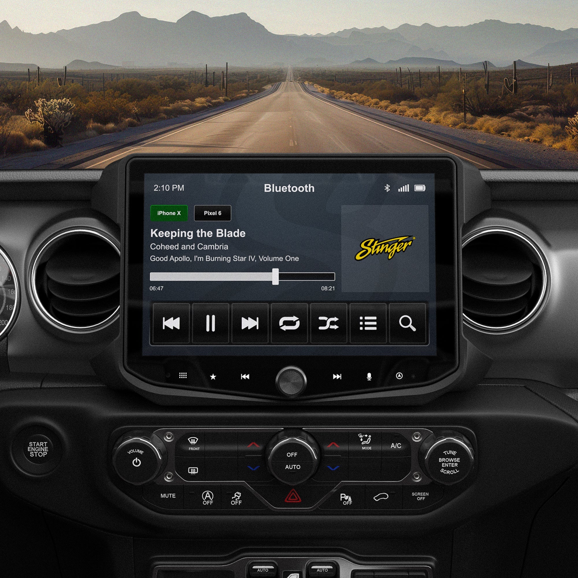 HEIGH10+ Jeep Wrangler JL (2018 - 2023)/Gladiator JT (2020 - 2023) 10" Radio Fully Integrated Kit | Displays Vehicle Information and Off - Road Mode