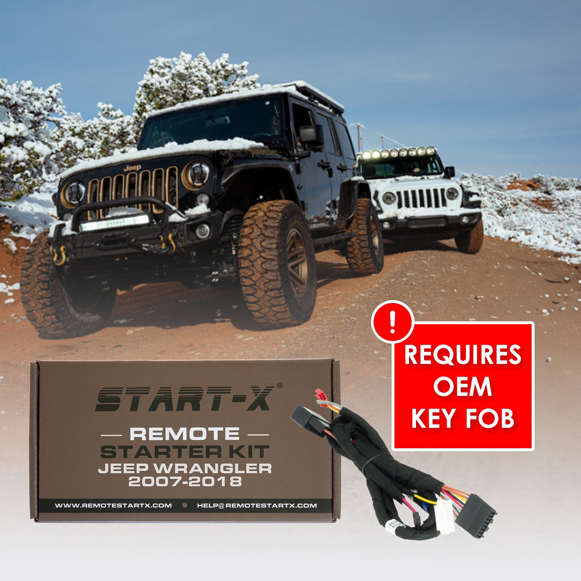 Start-X Plug N Play Remote Starter Kit for Jeep Wrangler (2007-2018) / Key Start