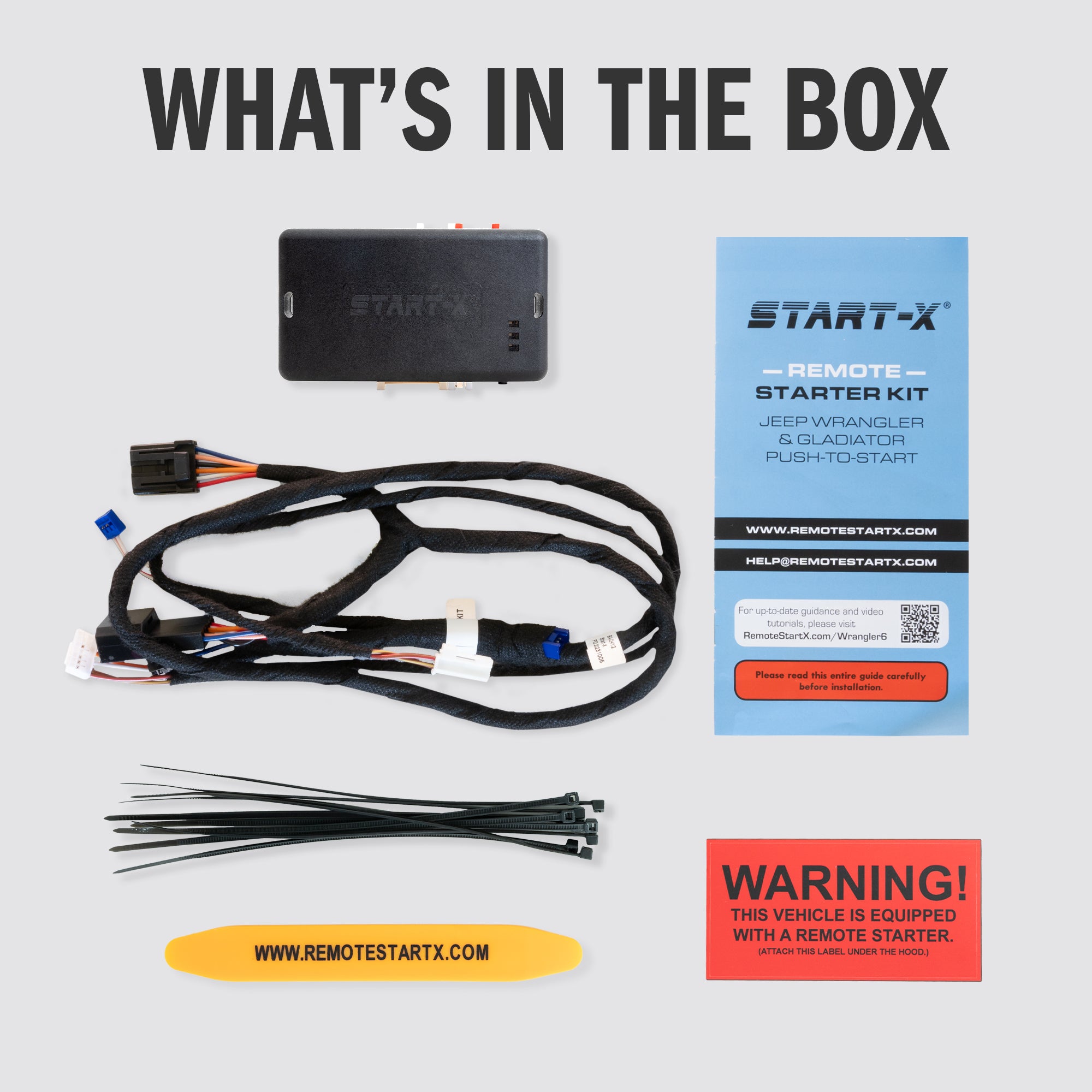 Start-X Plug N Play Remote Starter Kit for Jeep Wrangler & Gladiator (2018-2024) / Push to Start
