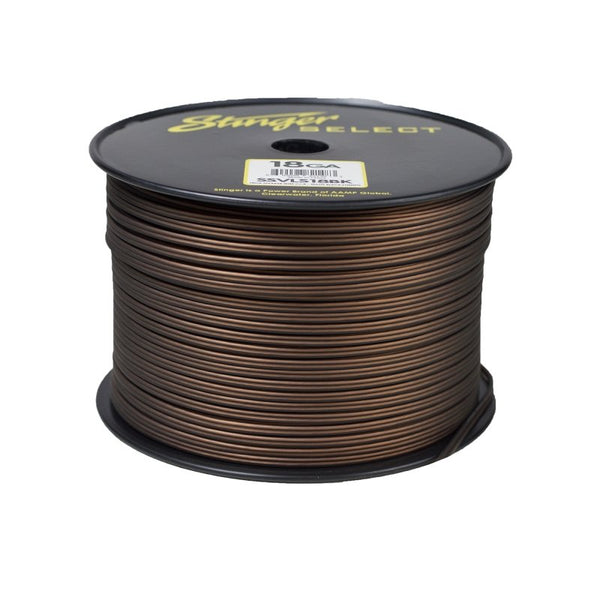 18GA MATTE BLACK SPEAKER WIRE 1000FT SPOOL – Stinger