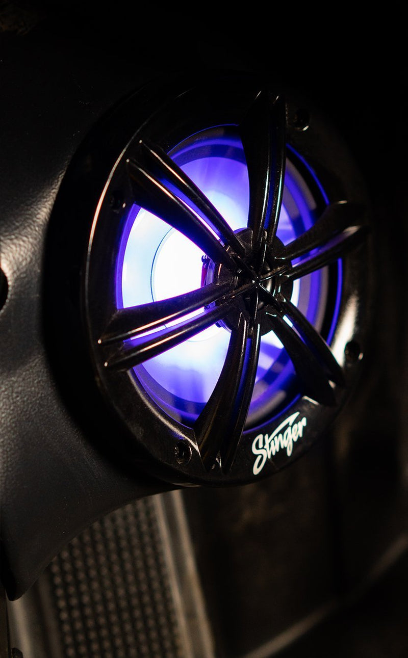 6.5” BLACK COAXIAL SPEAKERS WITH BUILT-IN MULTI-COLOR RGB LIGHTING