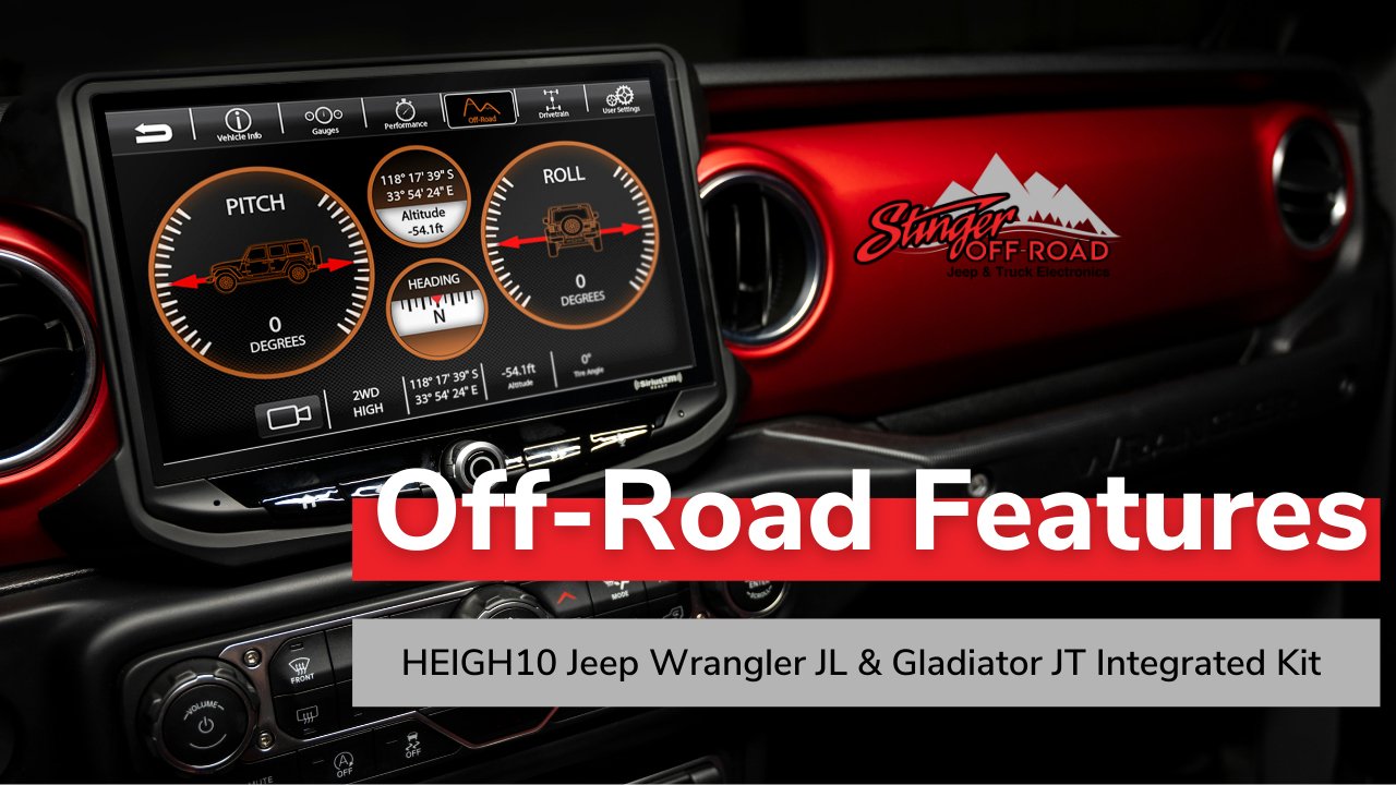 Off-Road Features! Stinger HEIGH10 Jeep Wrangler JL & Gladiator JT Integrated Kit - Stinger