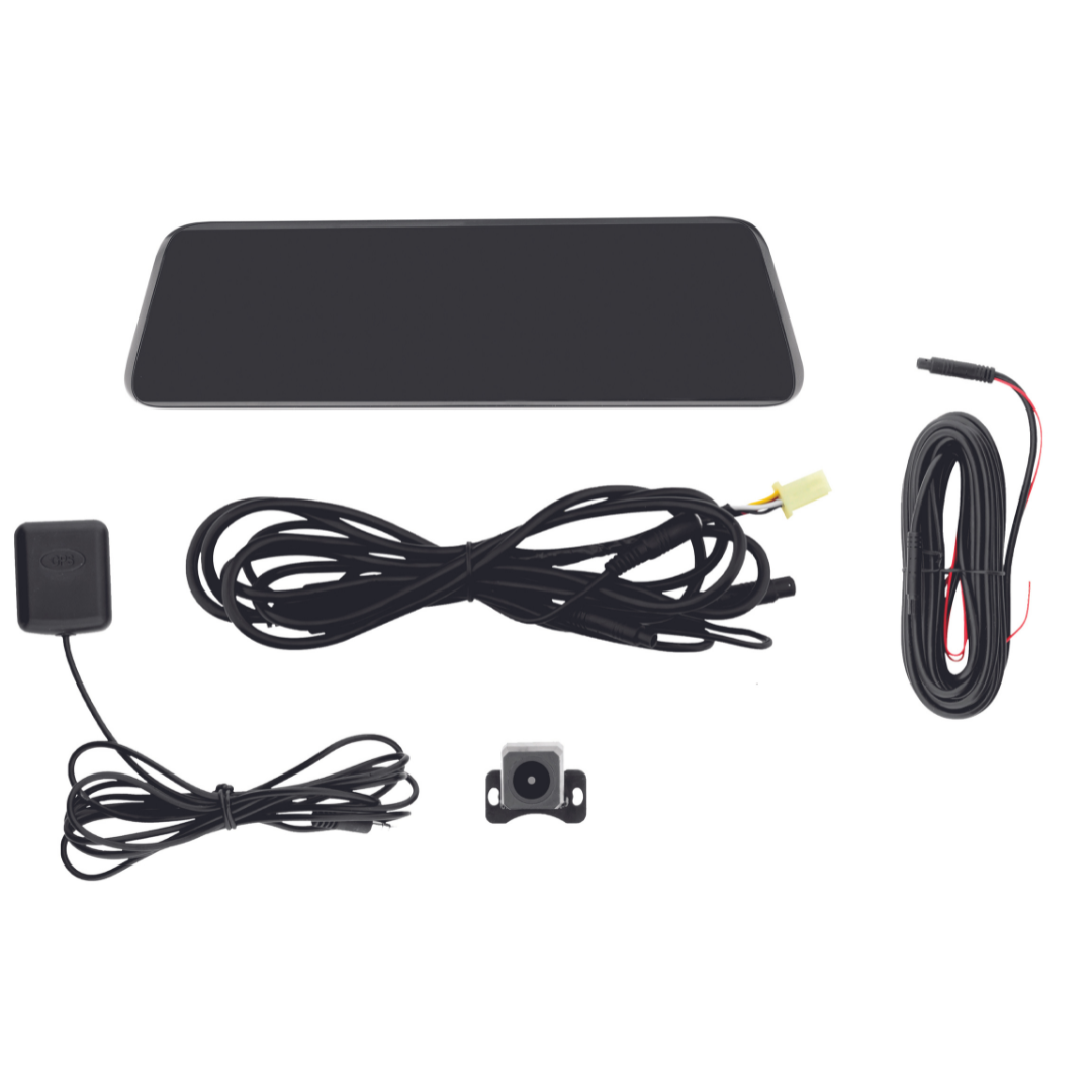 Jeep Wrangler JK (2007-2018) HEIGH10 10" Radio Kit with 9.3" Rear-View Mirror Replacement Monitor, DVR, and Back-Up Camera