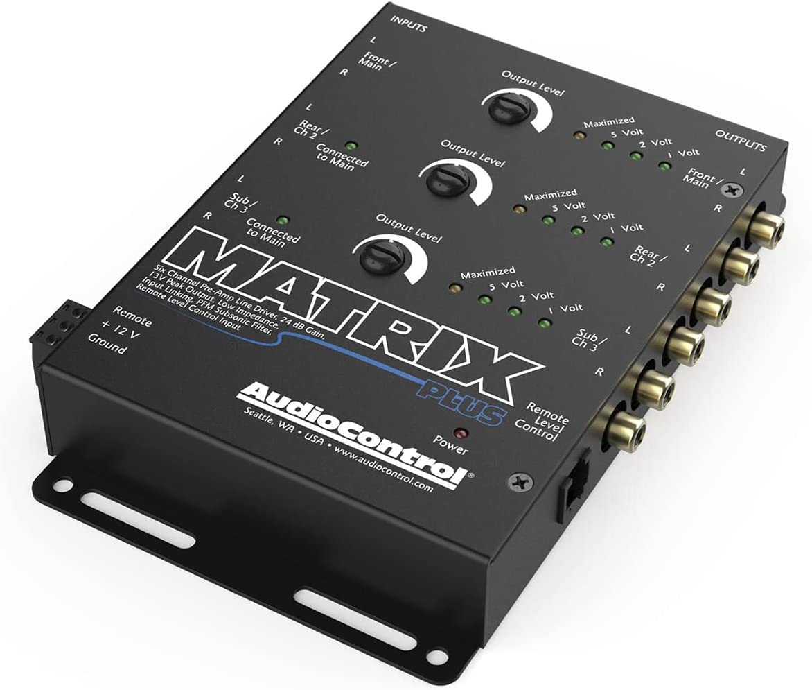 AudioControl Matrix Plus Black 6-Channel Line Driver with Remote Level  Control Input