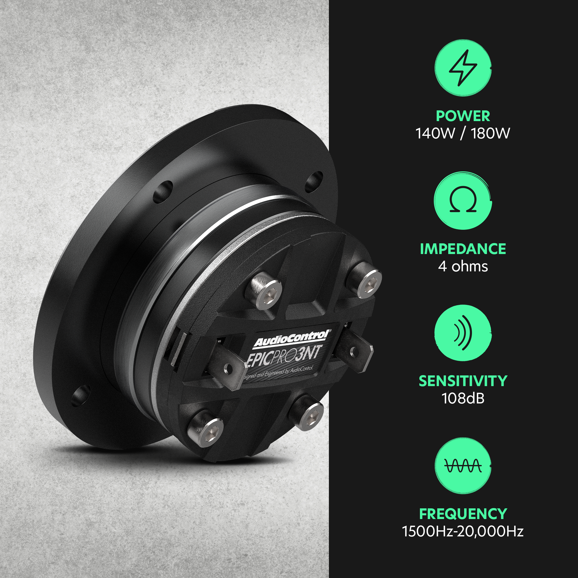 AudioControl Epic PRO Series 3" Neodymium Tweeters, 140W RMS/180W Max (Pair)