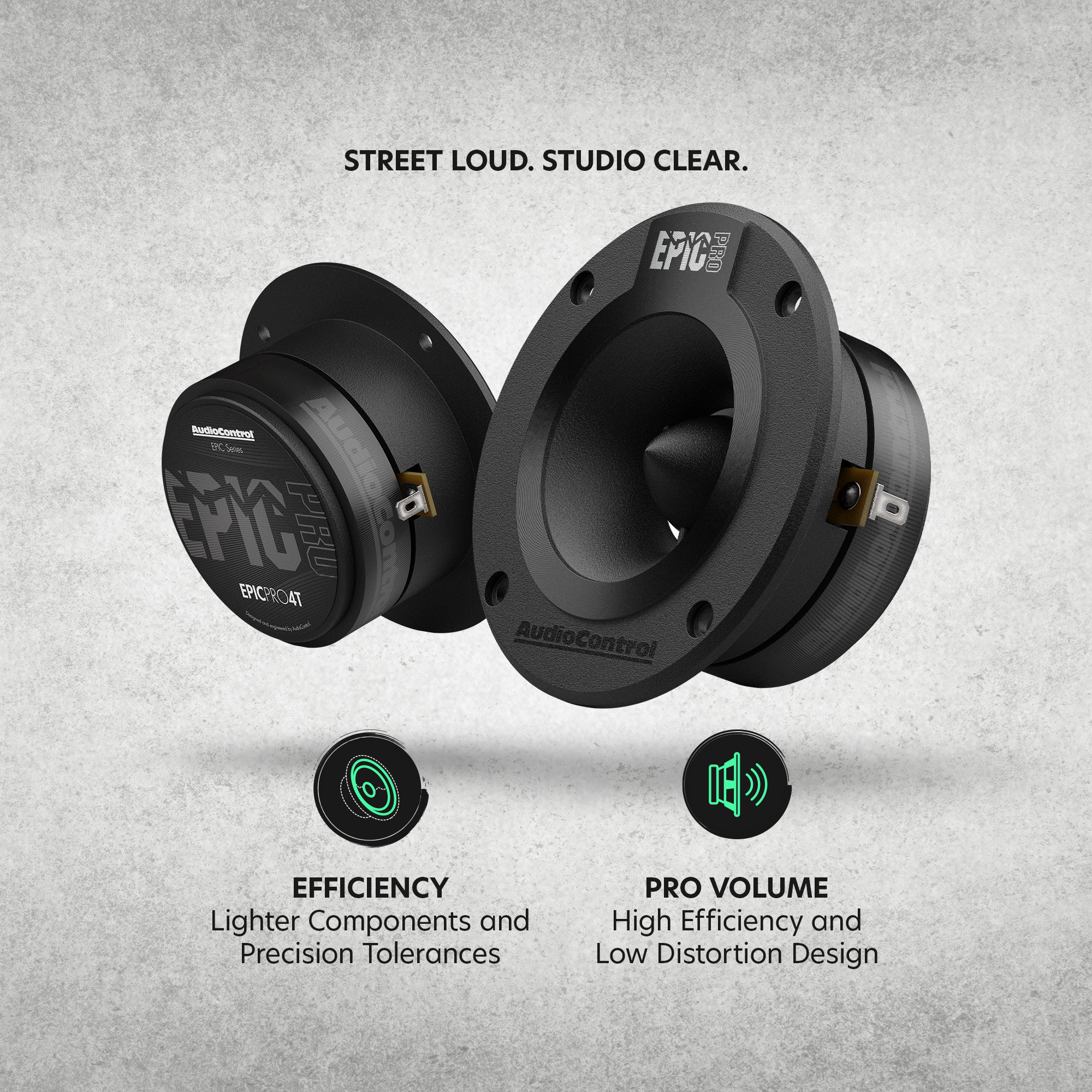 AudioControl Epic PRO Series 4" Bullet Tweeters, 80W RMS/120W Max (Pair)