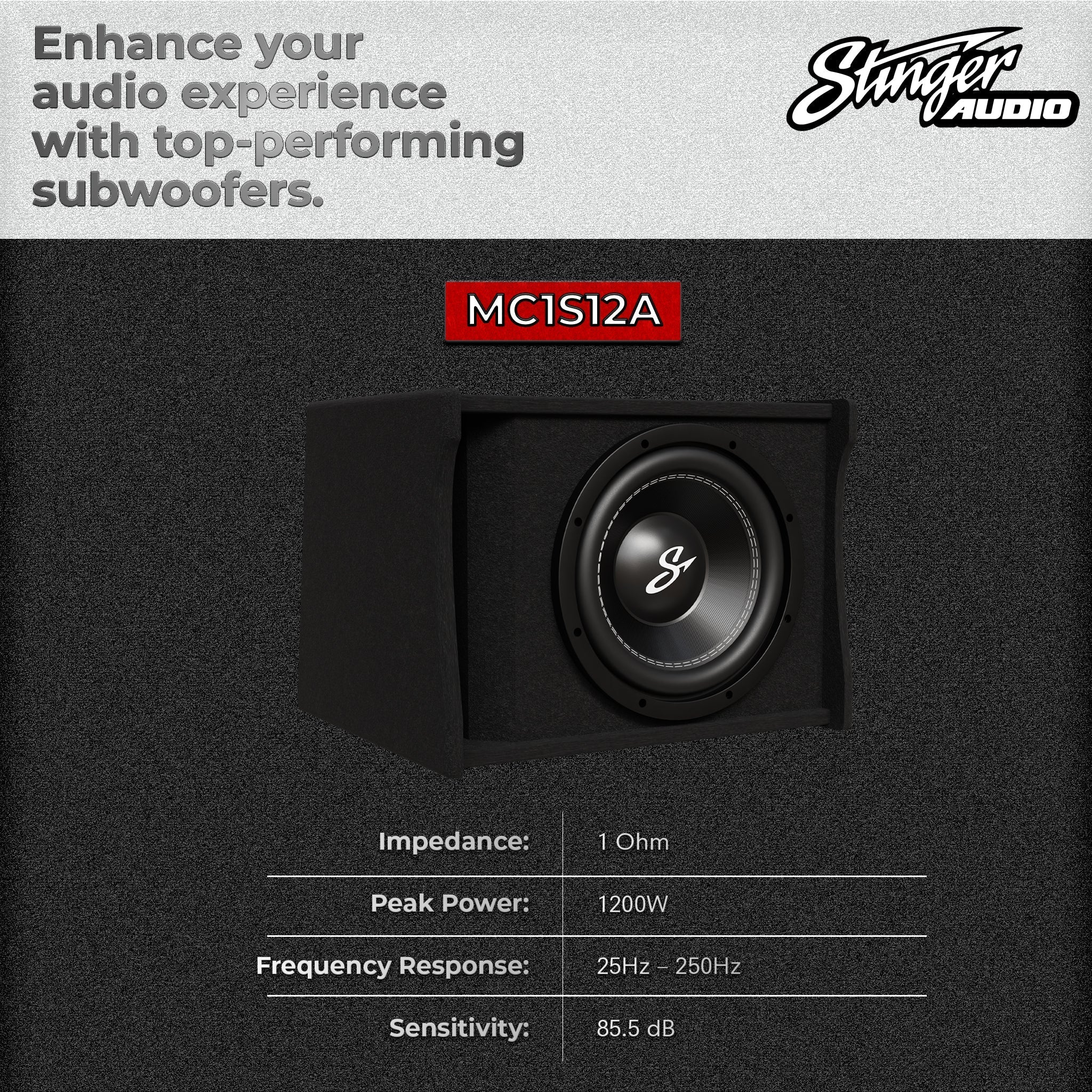 Single 12" 700 Watt (RMS) Loaded Ported Subwoofer Enclosure (700 Watts RMS/1,200 Watts Max)