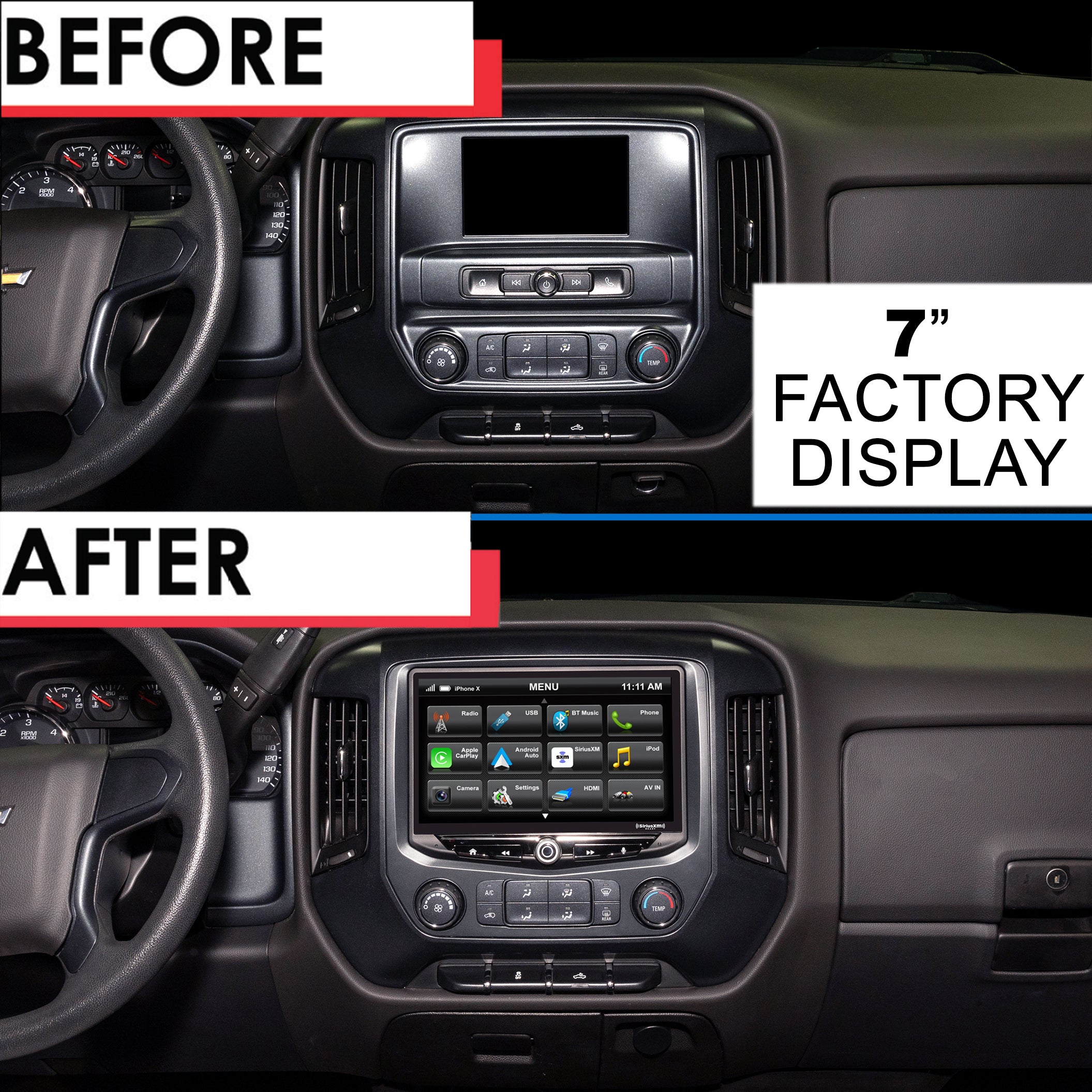 HEIGH10 Chevy Silverado/GMC Sierra (2014-2018) 10" Radio Kit with Universal Wireless Backup Camera