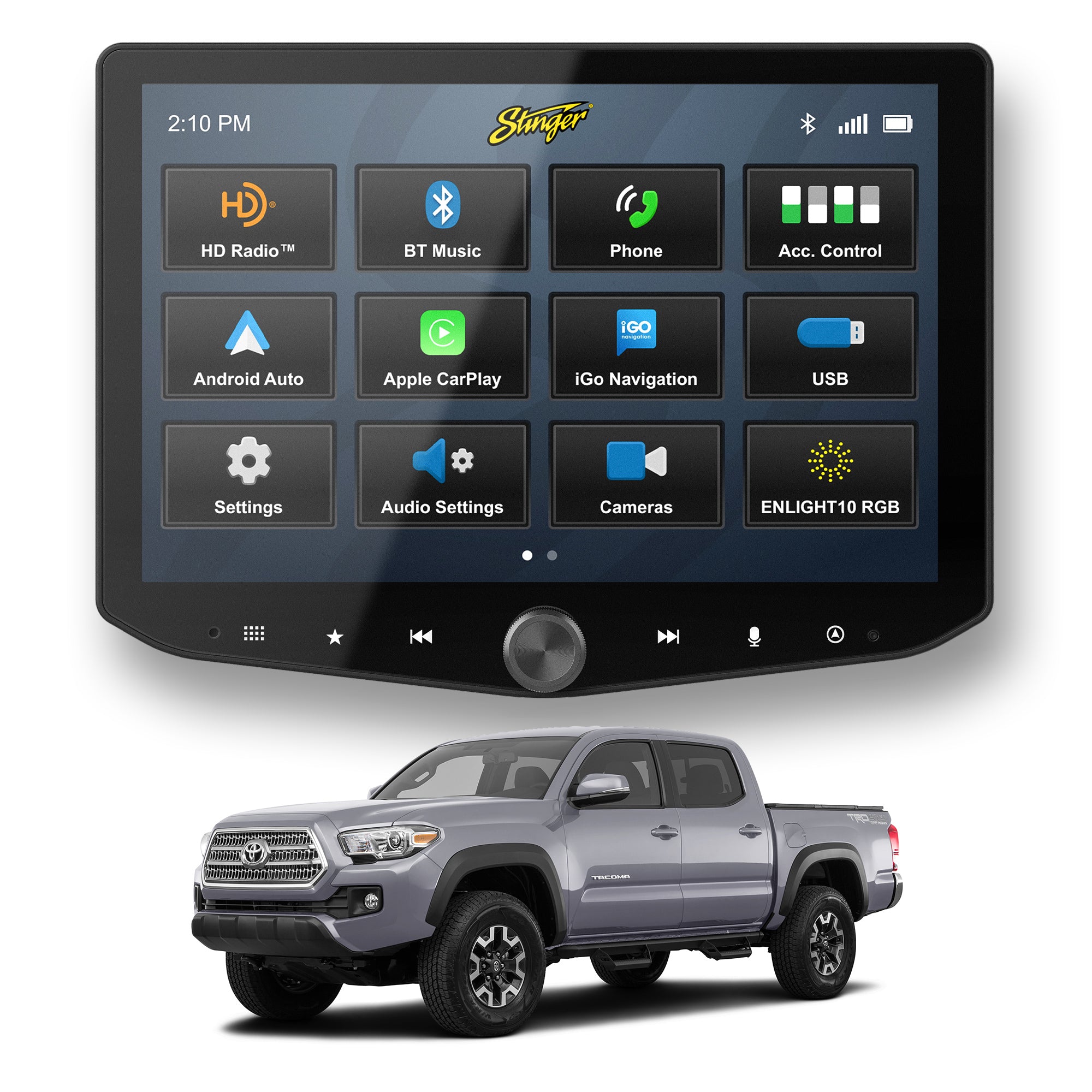 HEIGH10+ Toyota Tacoma (2016-2023) 10" Plug-and-Play Radio Kit