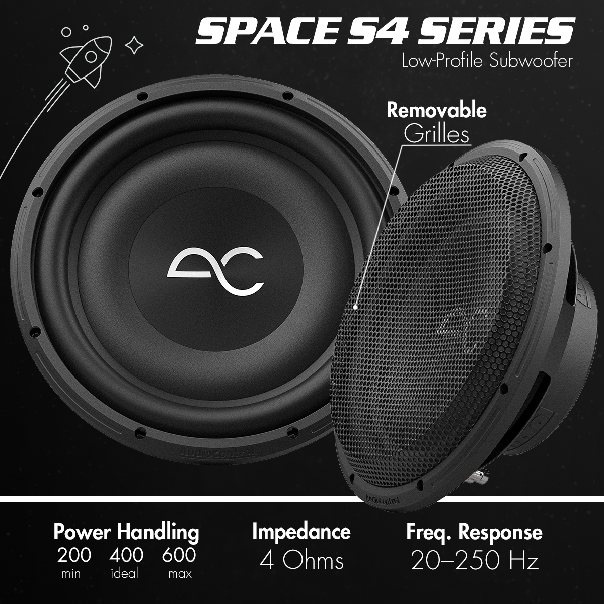 12 400 Watt Space Series Low-Profile Subwoofer