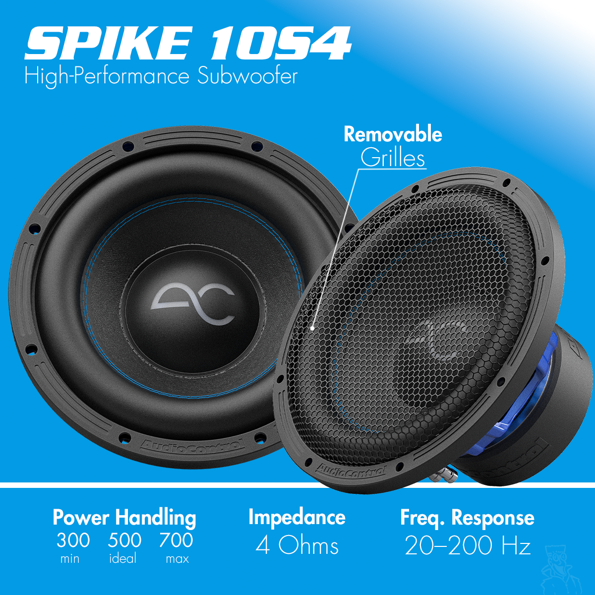 AudioControl Spike Series 10 Inch High-Performance Subwoofer
