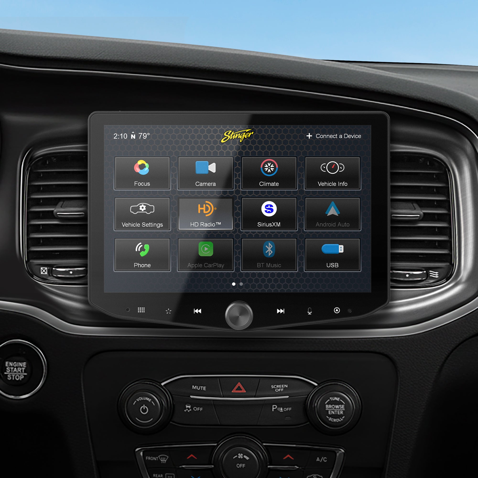 HORIZON10 Dodge Challenger/Charger/Chrysler 300 (2015-2023) 10" Radio Fully Integrated Kit | Displays Vehicle Information