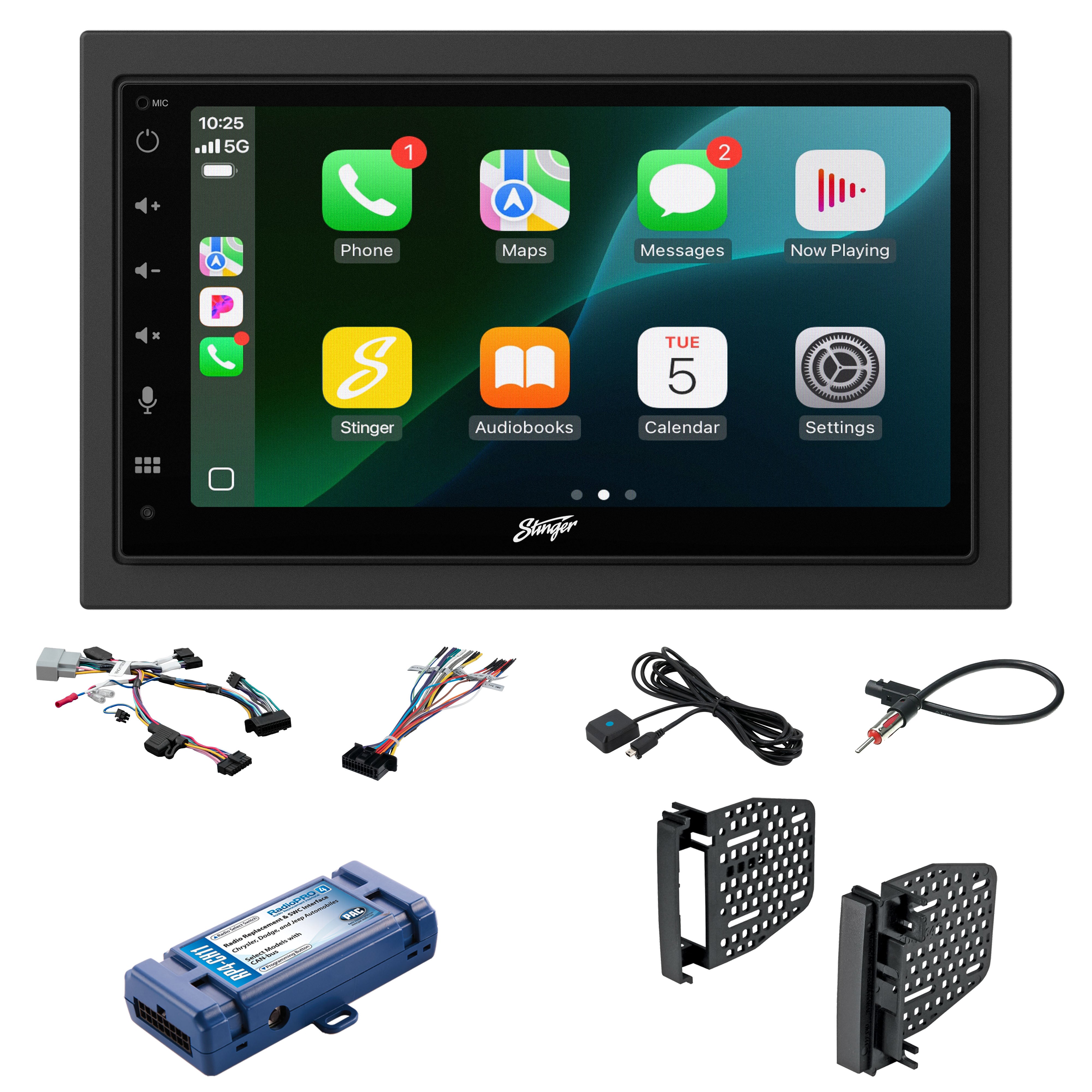 Dodge Challenger (2008-2014)/Charger (2008-2010) Stinger 6.8" Double DIN Radio Kit | Plug-&-Play