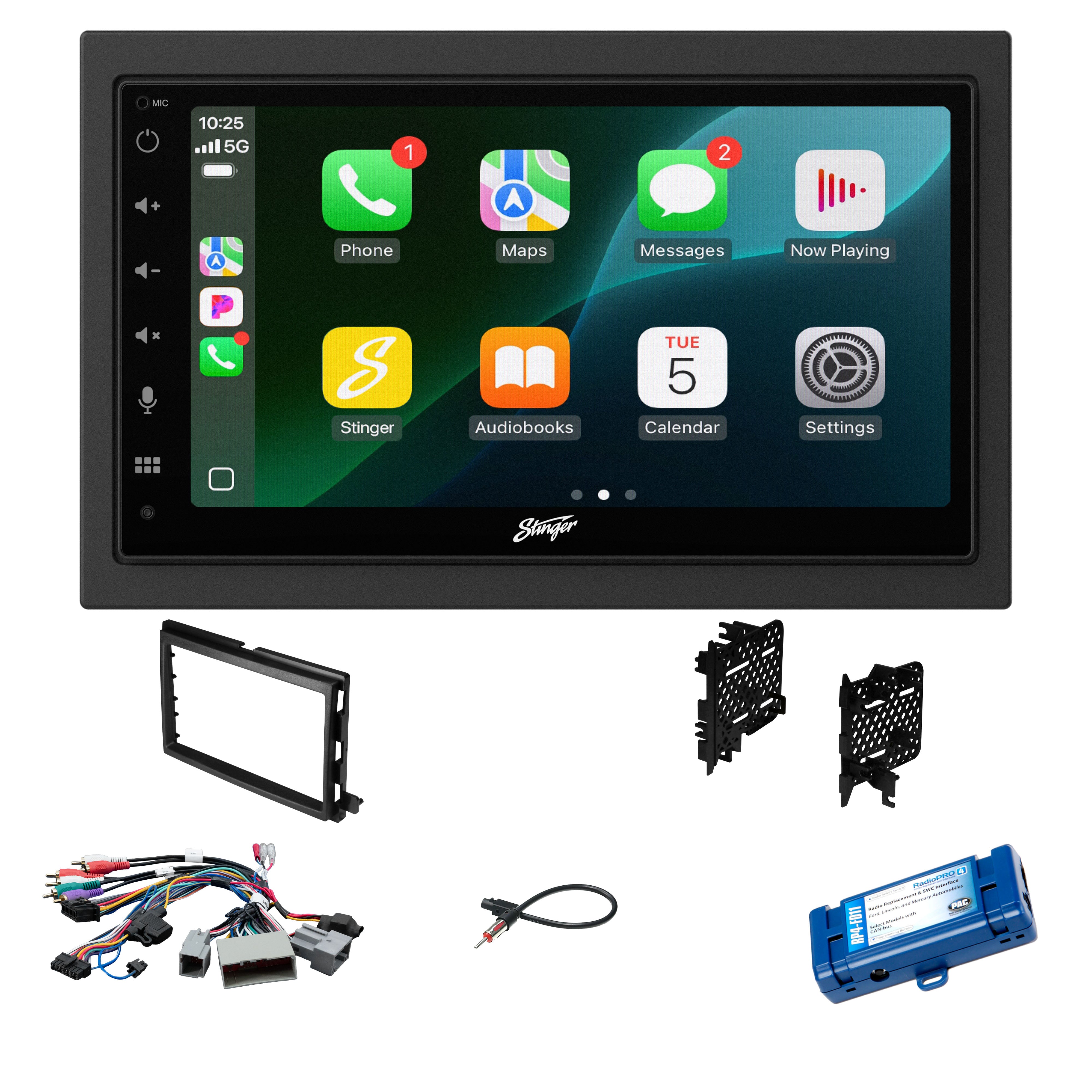 Ford Mustang (2005-2009) Stinger 6.8" Double DIN Radio Kit | Plug-&-Play