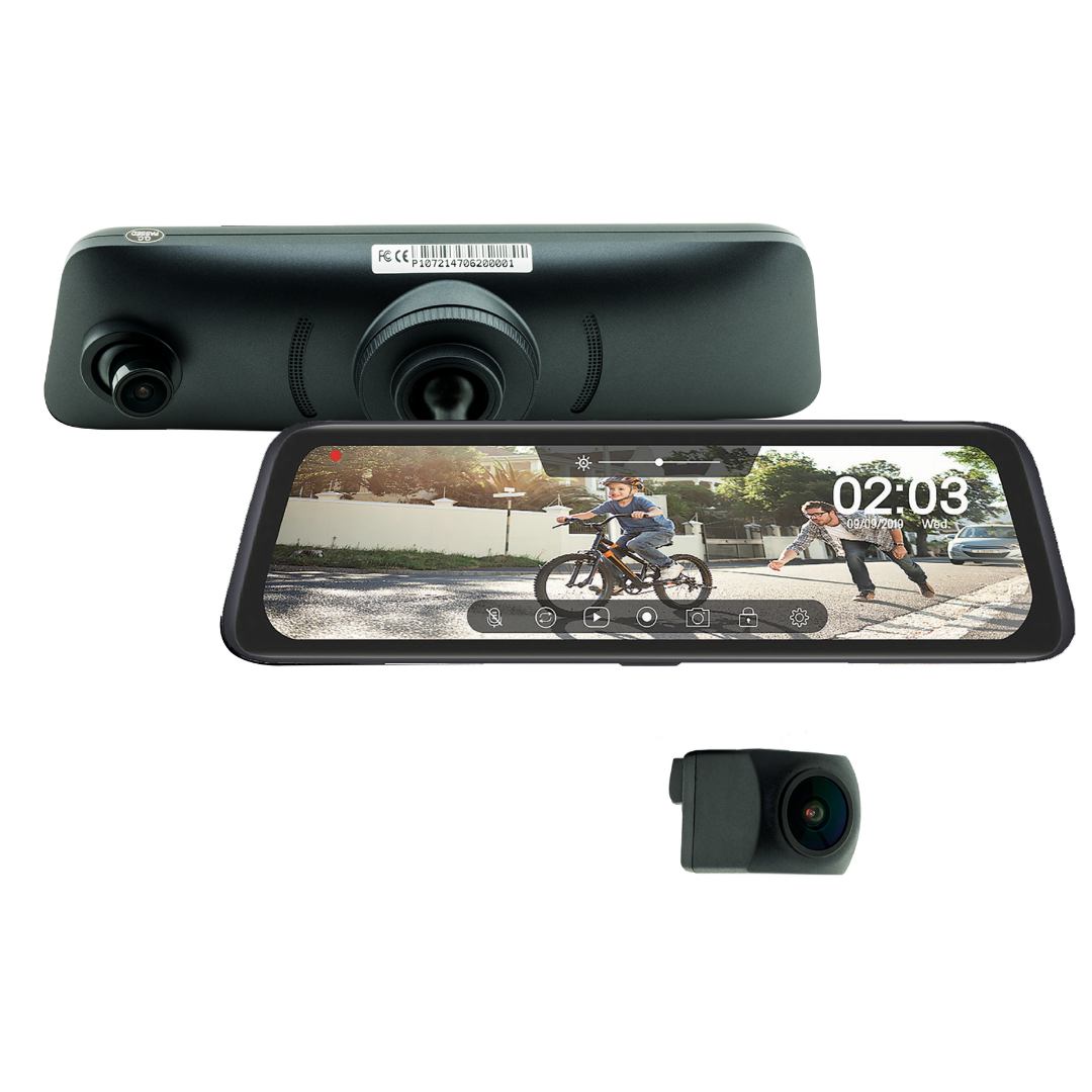 Jeep Wrangler JK (2007-2018) HEIGH10 10" Radio Kit with 9.3" Rear-View Mirror Replacement Monitor, DVR, and Back-Up Camera