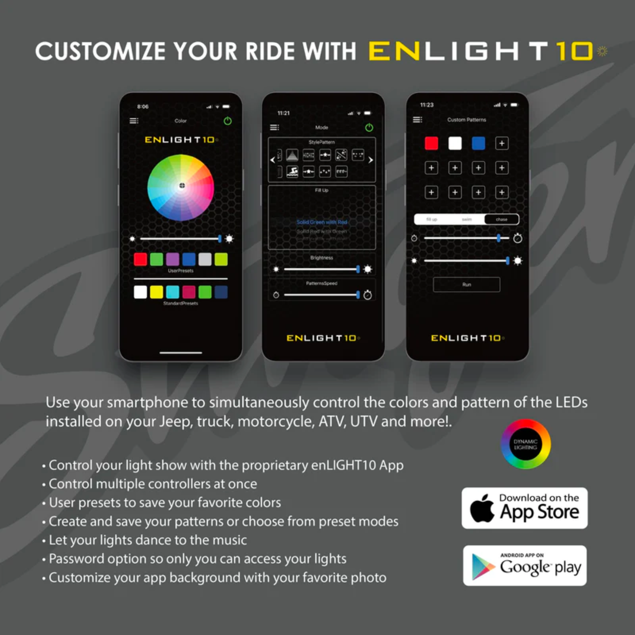 ENLIGHT10 8 Piece RGB Dynamic Rock Light Kit ENLIGHT10 8 Piece RGB Dynamic Rock Light Kit