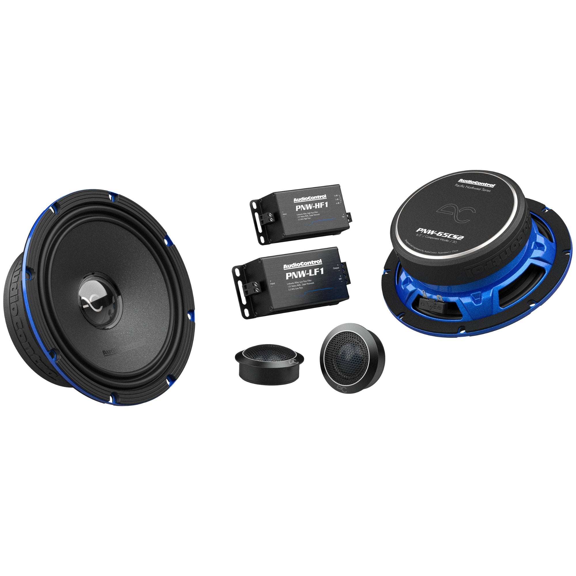 AudioControl Altitude A1100.5 Amplifier Bundle with PNW 6.5" Speaker Pairs, 10" Subwoofer, & Amplifier Wiring Kit