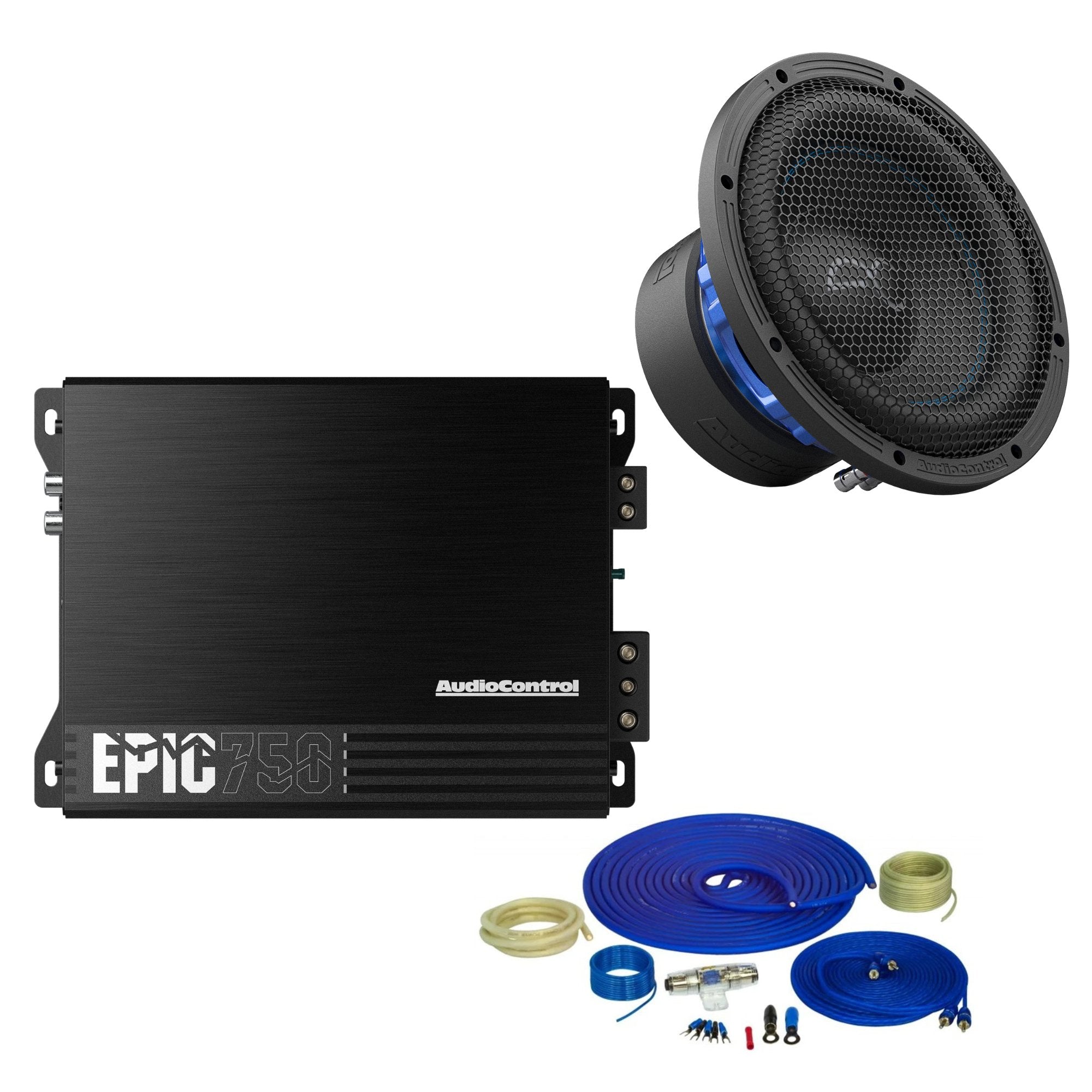 AudioControl EPIC750 Amplifier Bundle with 10" Subwoofer & Wiring Kit