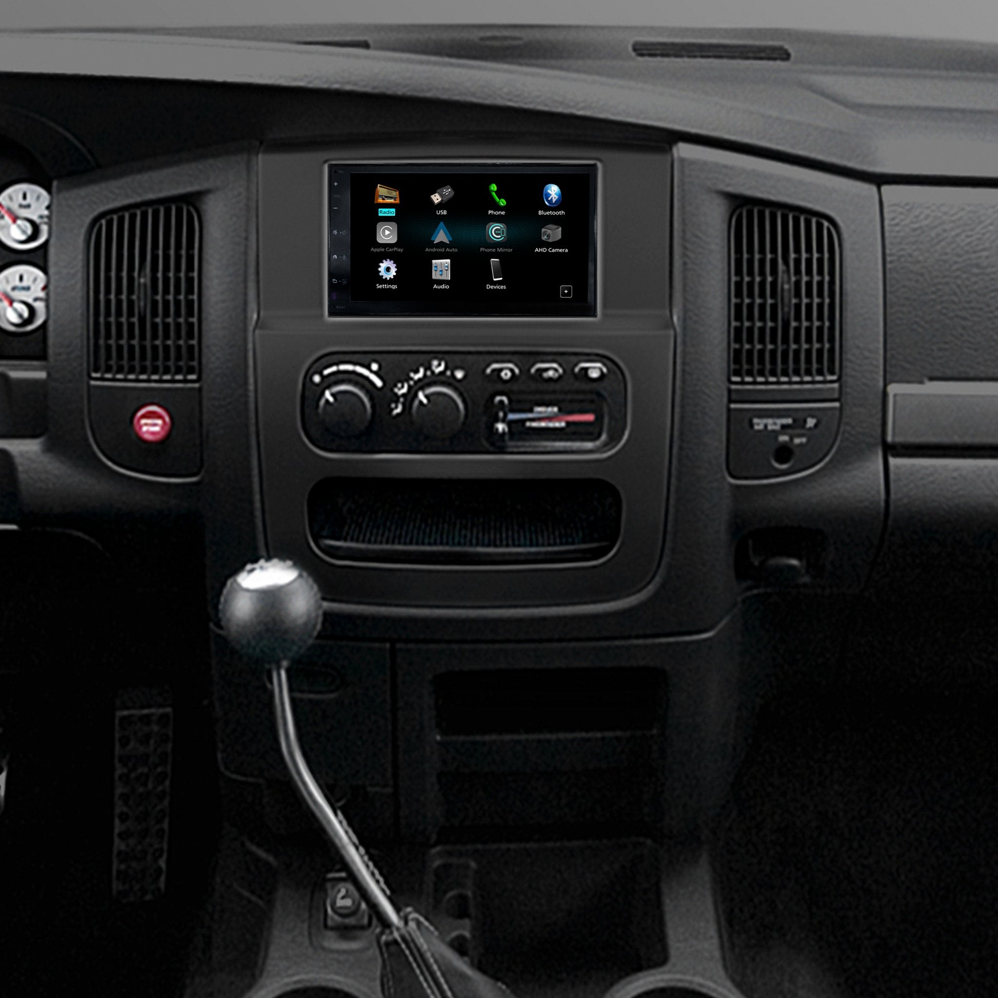 Dodge Ram Truck (2002 - 2005) Grundig 6.8" Plug - and - Play Radio Kit | New Model