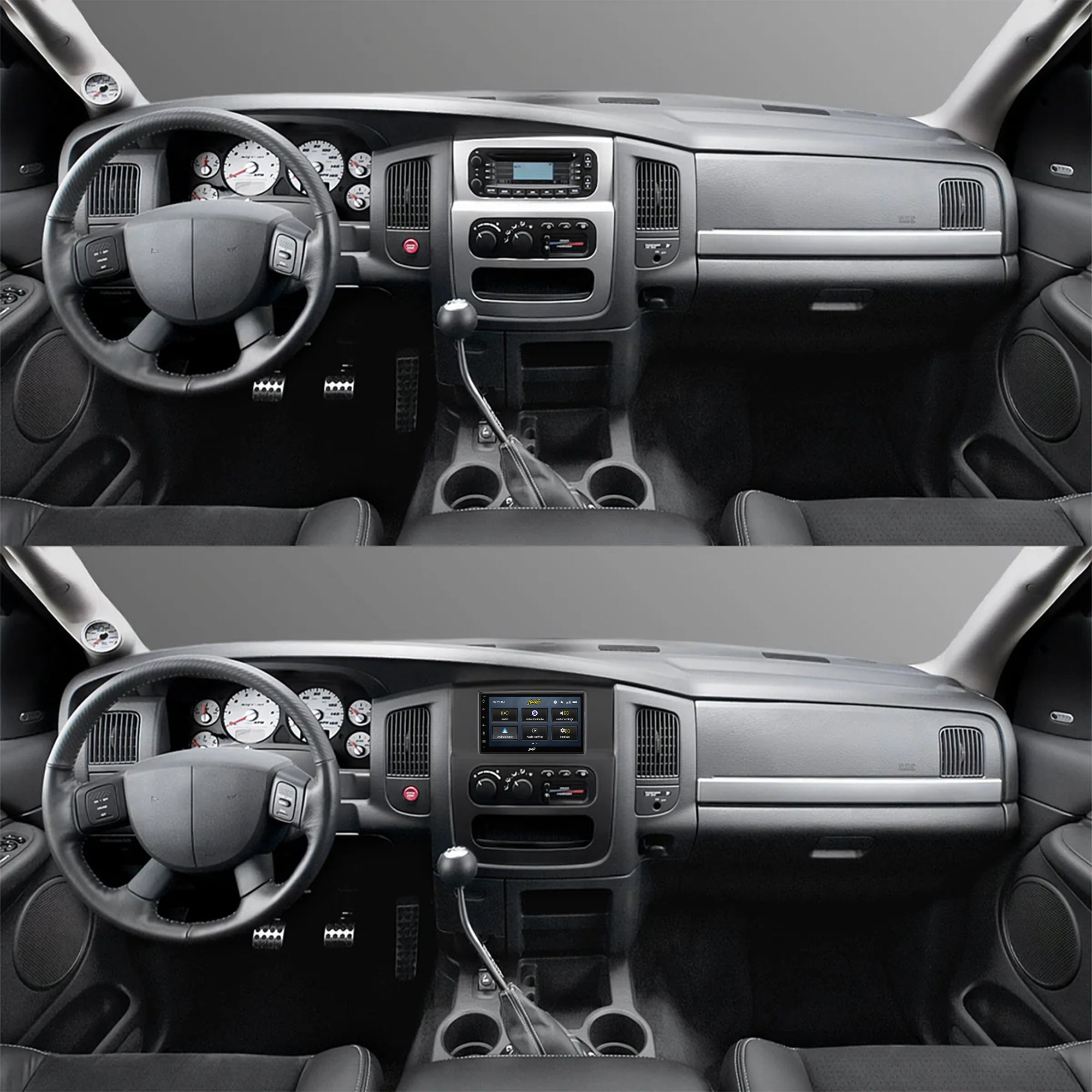 Dodge Ram Truck (2002 - 2005) Stinger 6.8" Double DIN Radio Kit | Plug - & - Play