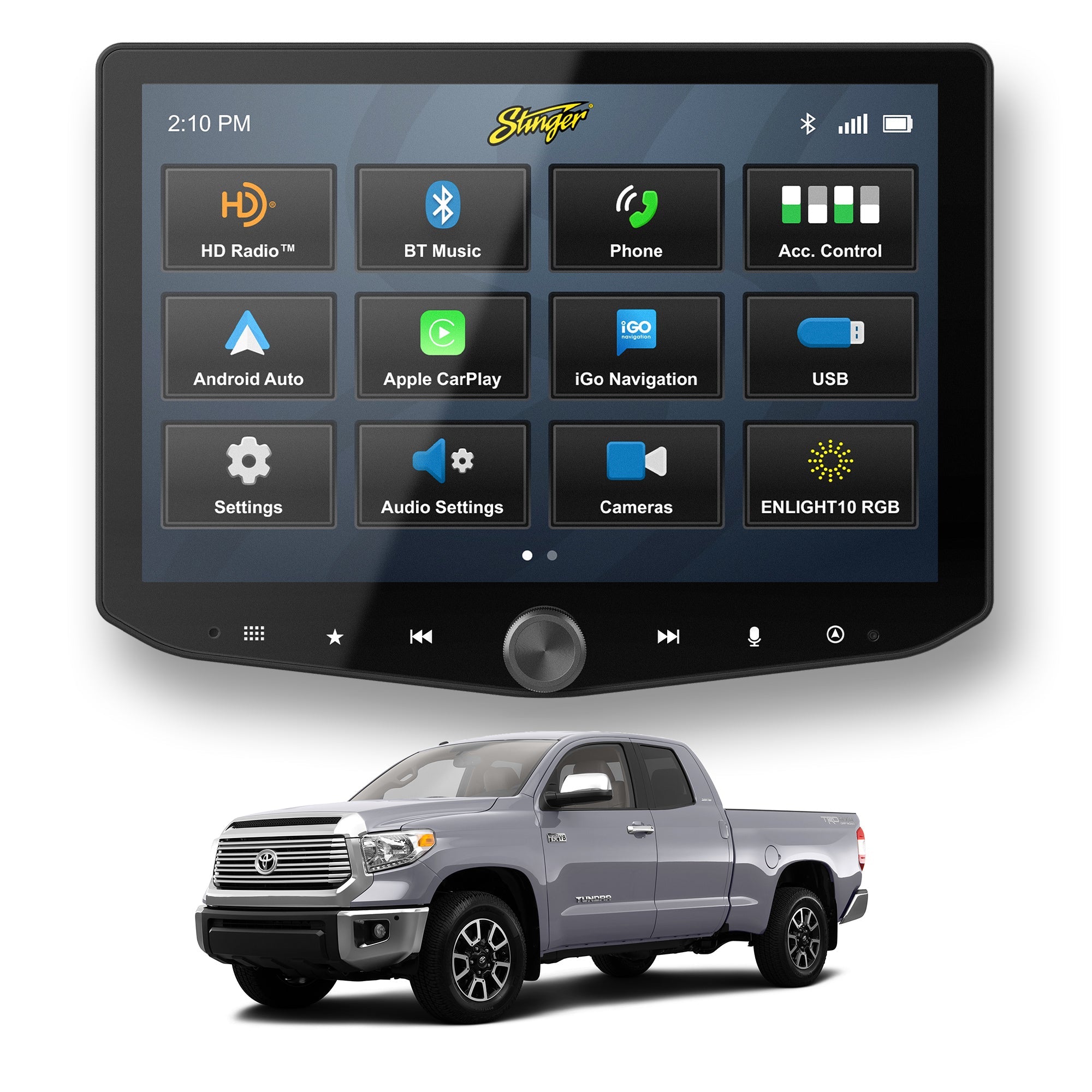 HEIGH10+ Toyota Tundra (2014 - 2021) 10" Plug - and - Play Radio Kit