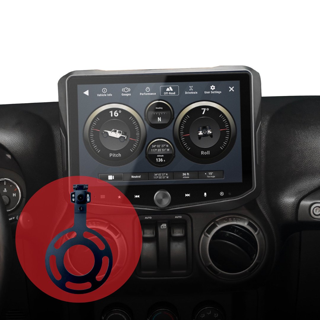 HORIZON10 Jeep Wrangler JK (2011 - 2018) 10" Radio Fully Integrated Kit with Backup Camera & Spare Tire Mount