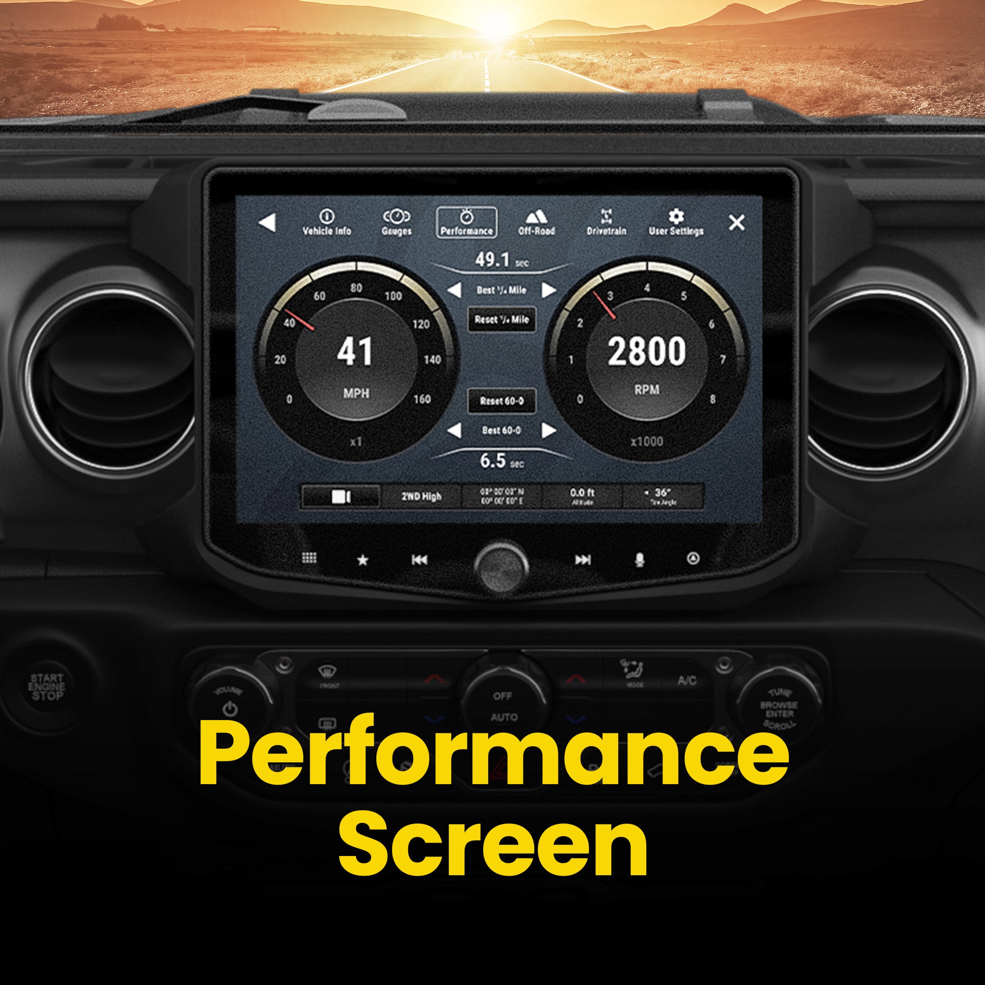 HORIZON10 Jeep Wrangler JL (2018 - 2023)/Gladiator JT (2020 - 2023) 10" Radio Fully Integrated Kit | Displays Vehicle Information and Off - Road Mode