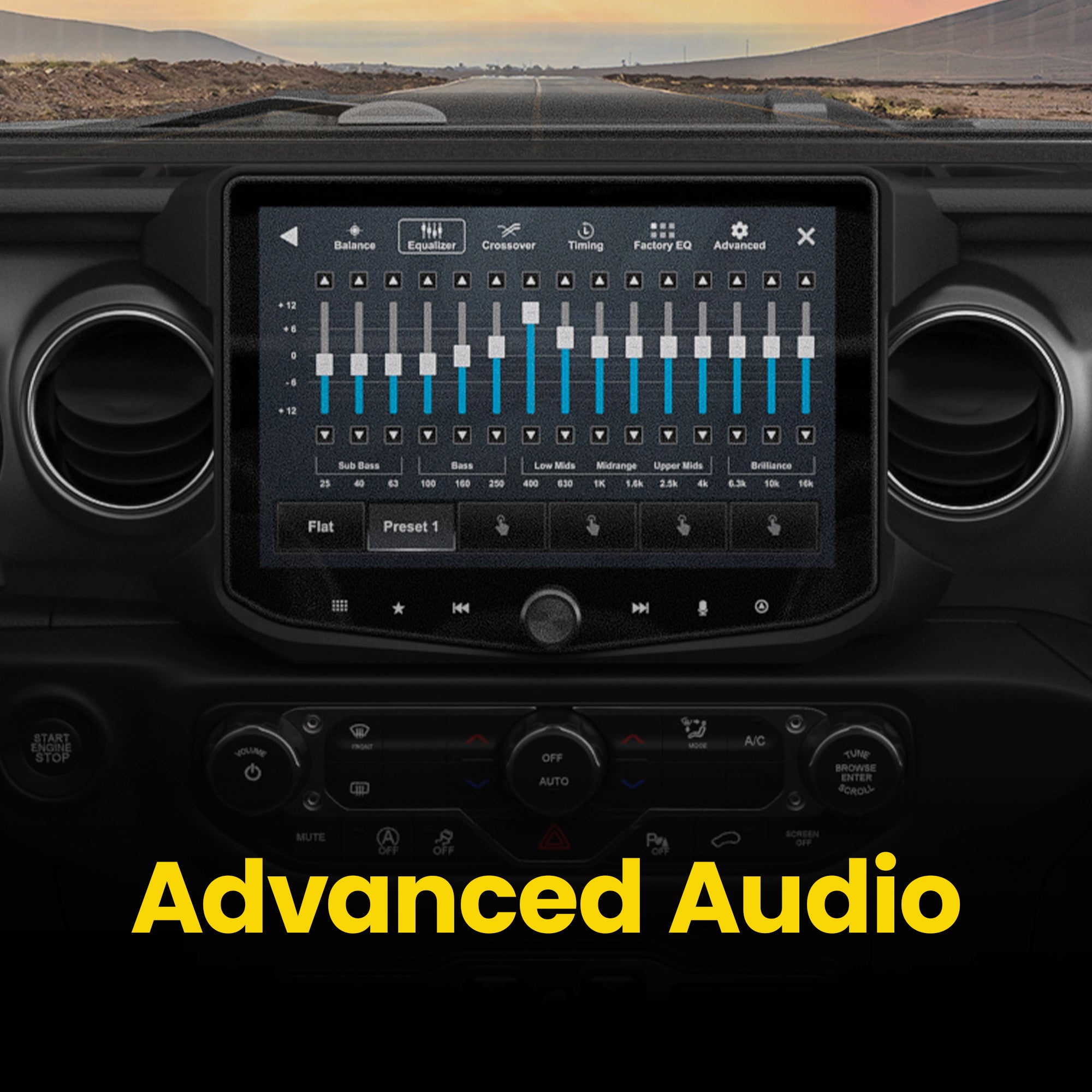 HORIZON10 Jeep Wrangler JL/Gladiator JT (2018 - 2023) 10" Radio Kit with AHD Front/Rear Camera