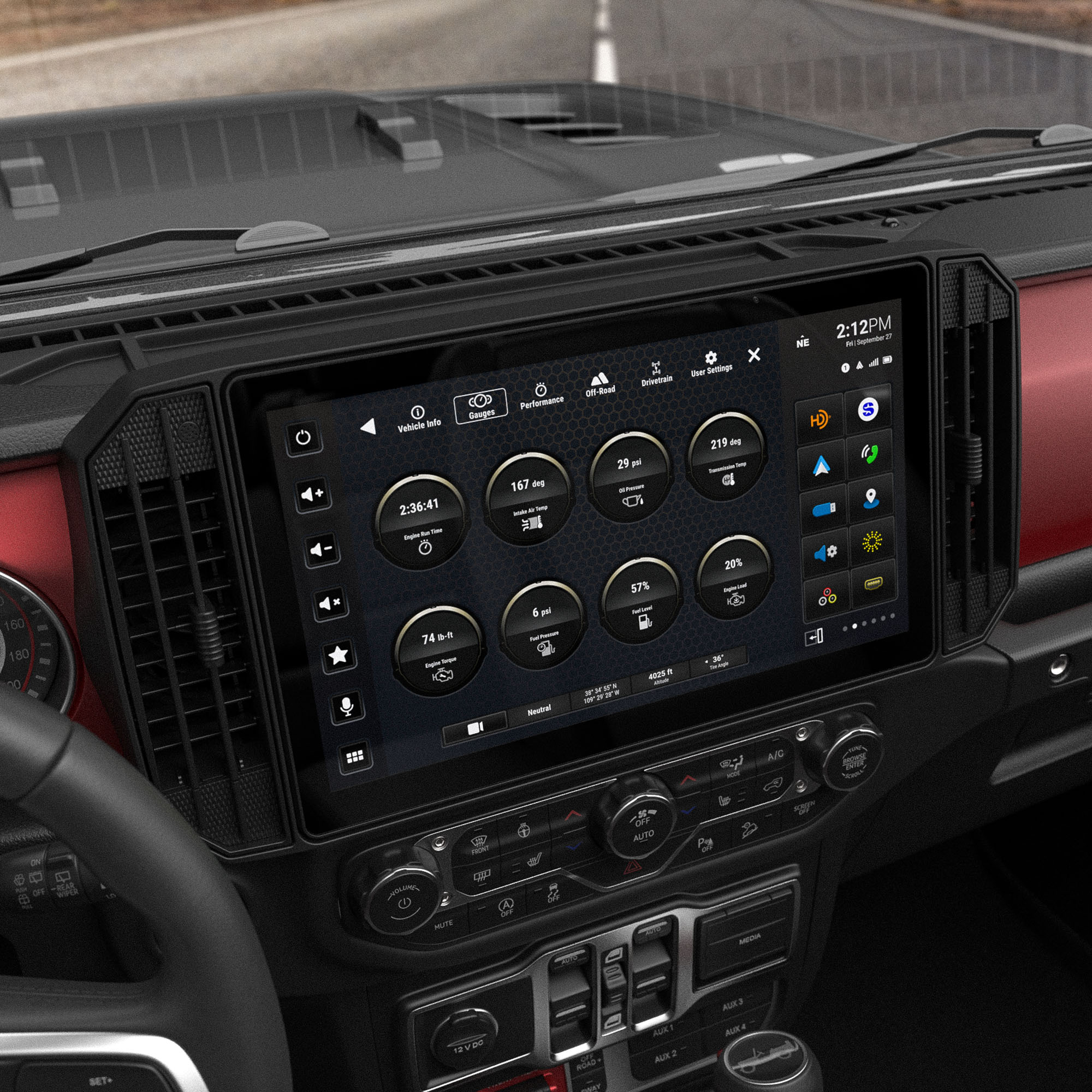 HORIZON12 Jeep Wrangler JL (2018 - 2023)/Gladiator JT (2020 - 2023) 12" Radio Plug - and - Play Kit