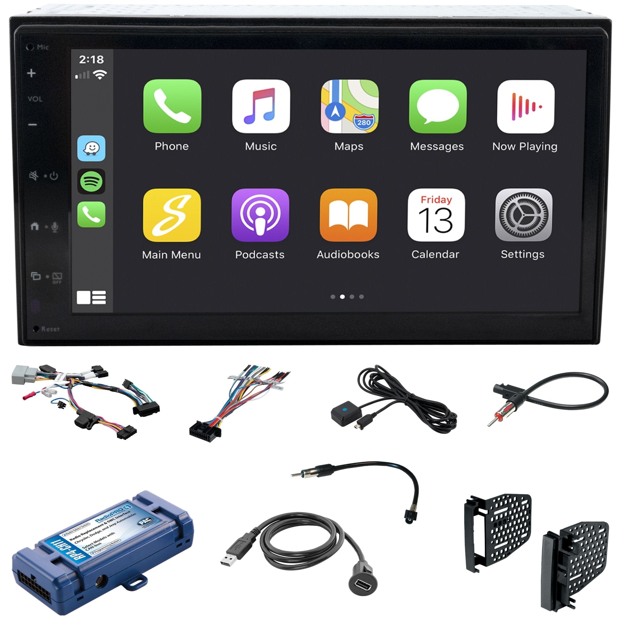 Jeep Wrangler JK (2007 - 2018) 6.8" Radio Kit with Spare Tire Backup Camera | New Model Radio