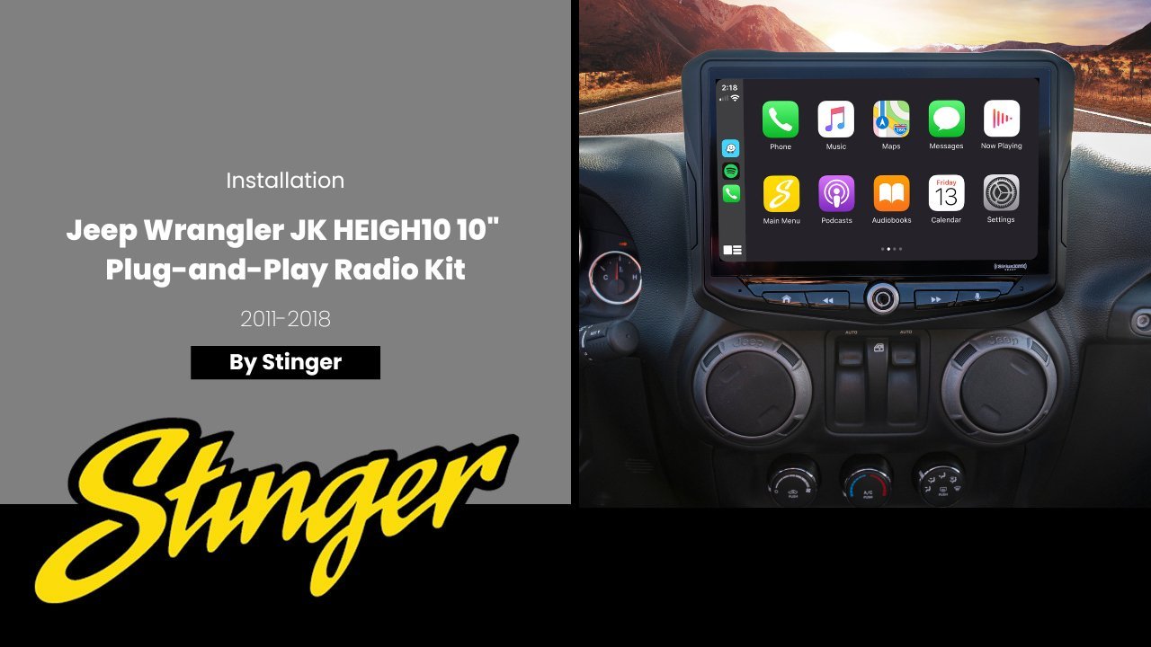 Jeep Wrangler JK (2011 - 2018) HEIGH10 10" Radio Kit with AHD/CVBS Dual Blind Spot Cameras