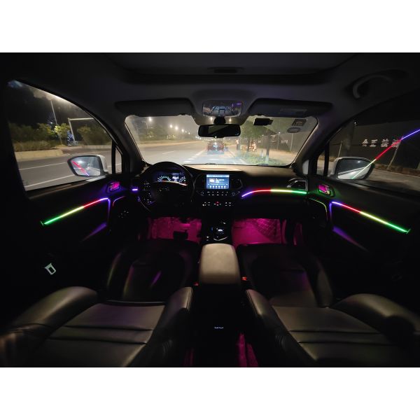 LED Interior Ambient 18 - Piece RGBW Multicolor Ultra - Flow Series ColorSmart 4 - Door Vehicle Complete Kit