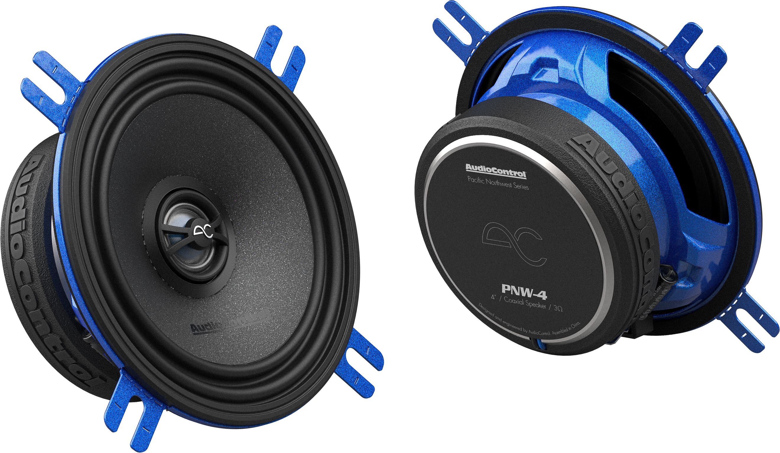 AudioControl PNW Series Car Speakers, 4" Coaxial High-Fidelity, 50 Watt RMS/75 Watt Max, 3 Ohm (Pair)