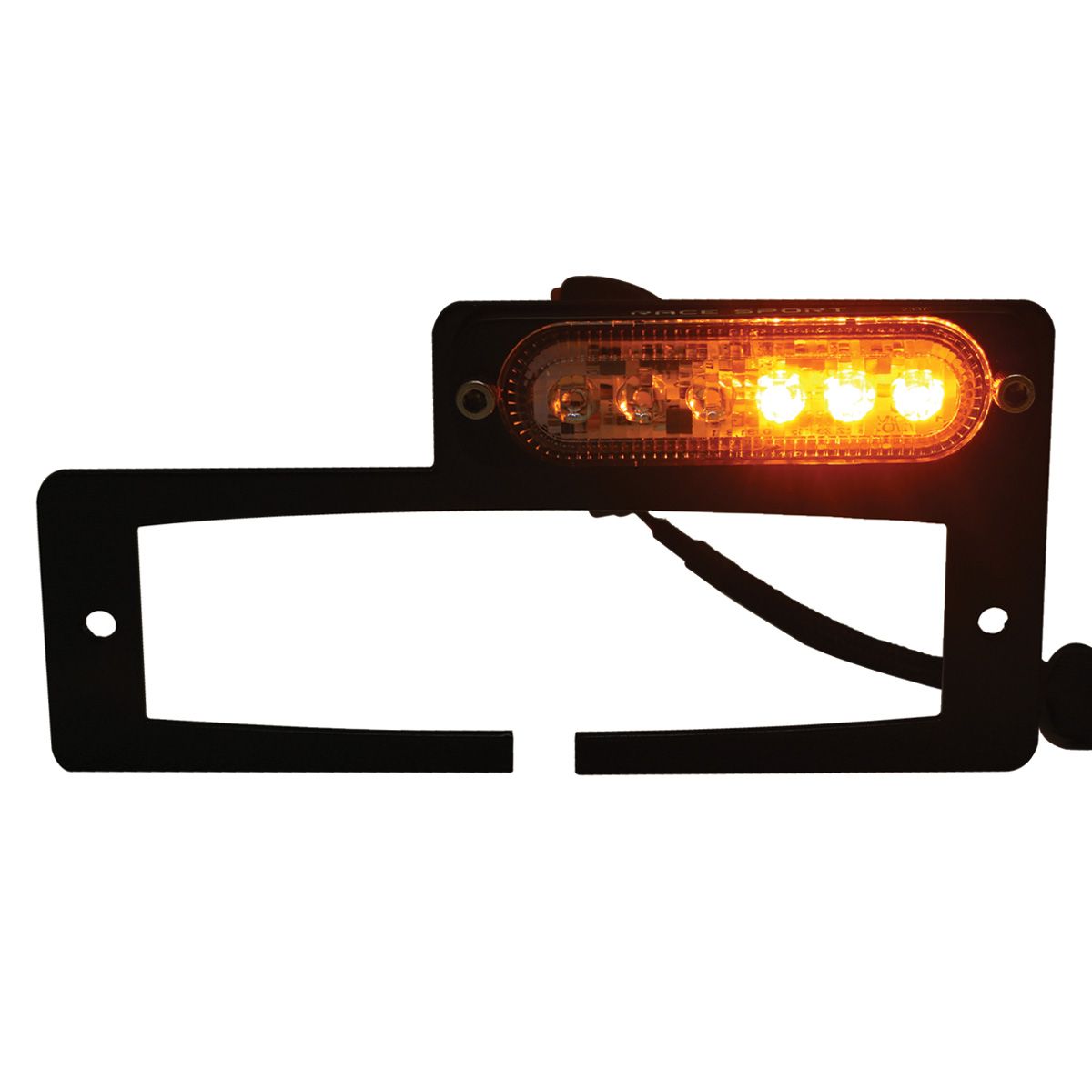 Race Sport Add On White - Amber LED Strobe Flasher Heavy Duty Plate for Hitch Light Bar Kits