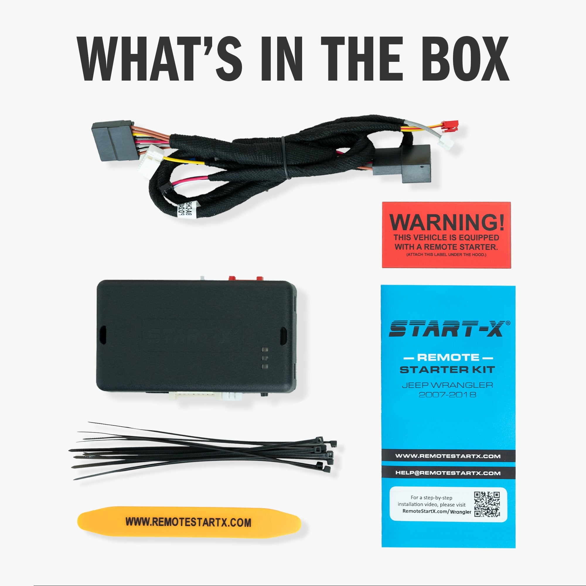 Start X Plug N Play Remote Starter Kit for Jeep Wrangler 2007 2018 Key Start