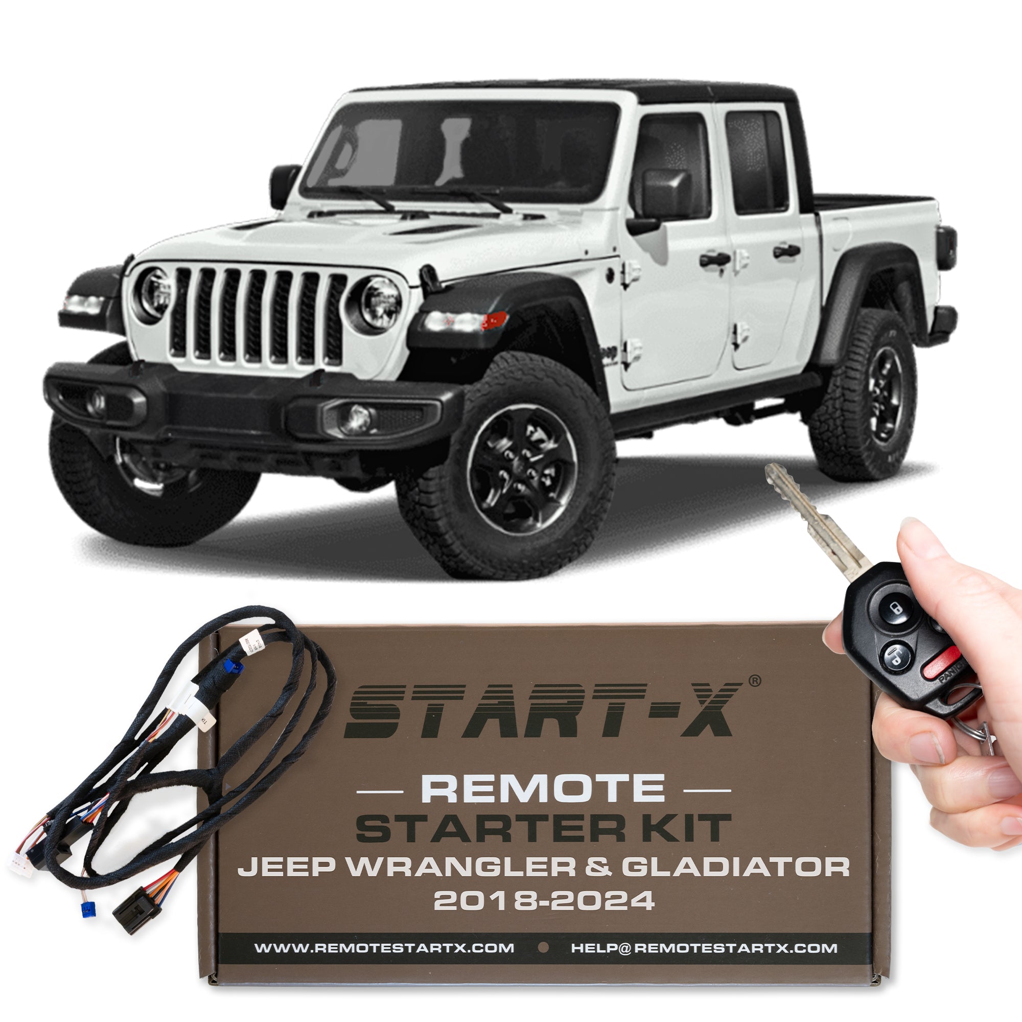 Start-X Plug N Play Remote Starter Kit for Jeep Wrangler & Gladiator (2018-2024) / Push to Start