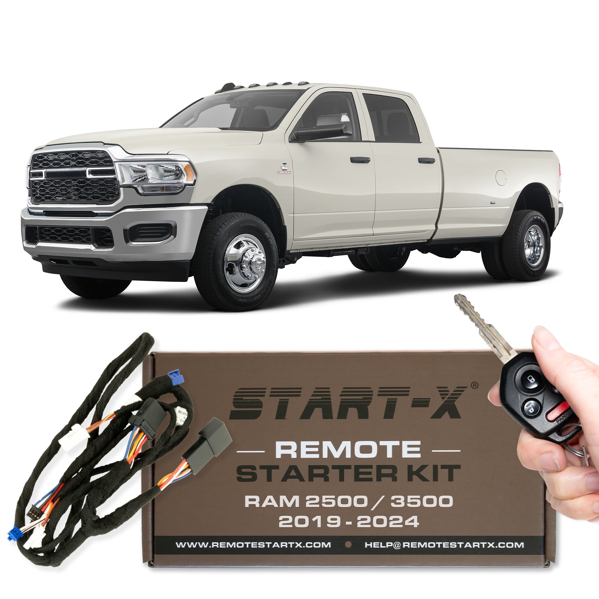 Start - X Plug N Play Remote Starter Kit for RAM 2500/3500 (2019 - 2024) / Push to Start