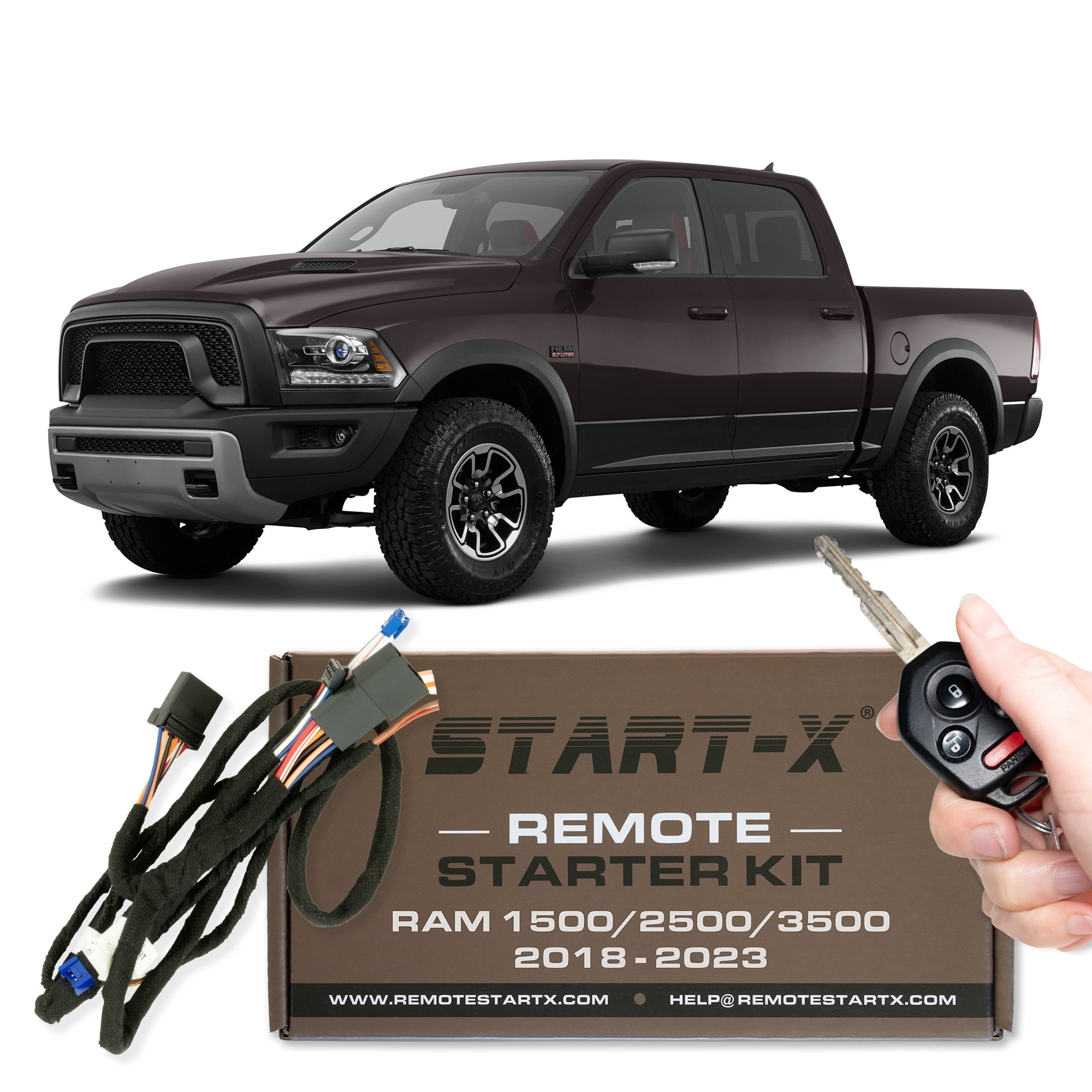 Start - X Plug N Play Remote Starter Kit for RAM Pickup Truck 1500/2500/3500 (2018 - 2023) / Key Start