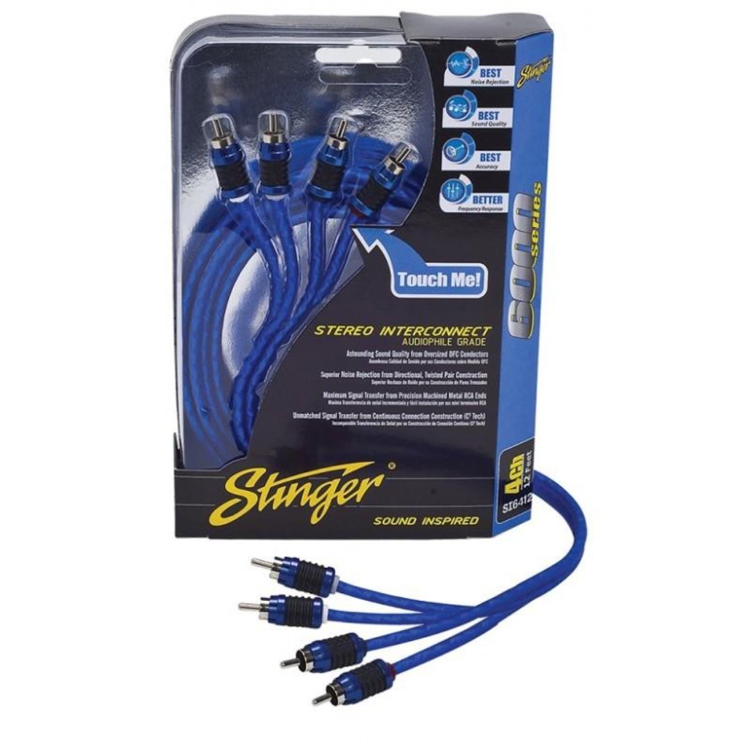 Stinger 17FT 6000 Series 4 - Channel Hyper - Flex RCA Interconnect