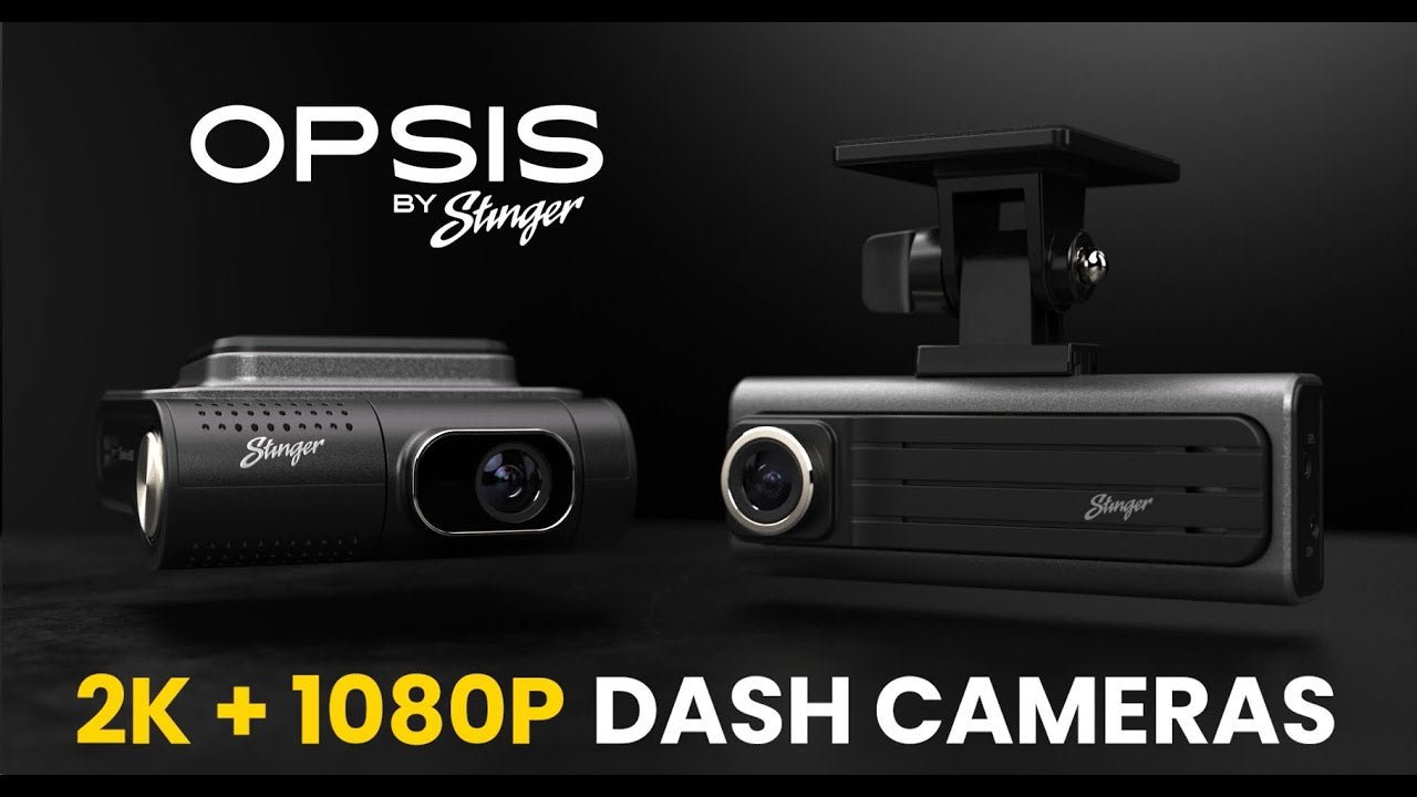 Stinger OPSIS™ Universal 2K Quad HD Front & FHD Rear Dash Camera