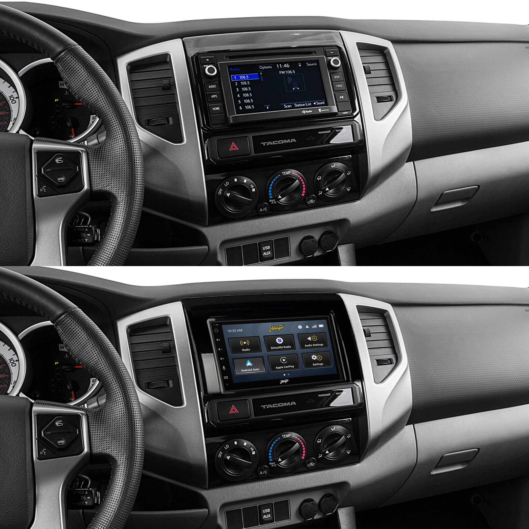 Toyota Tacoma (2012 - 2015) Stinger 6.8" Double DIN Radio Kit