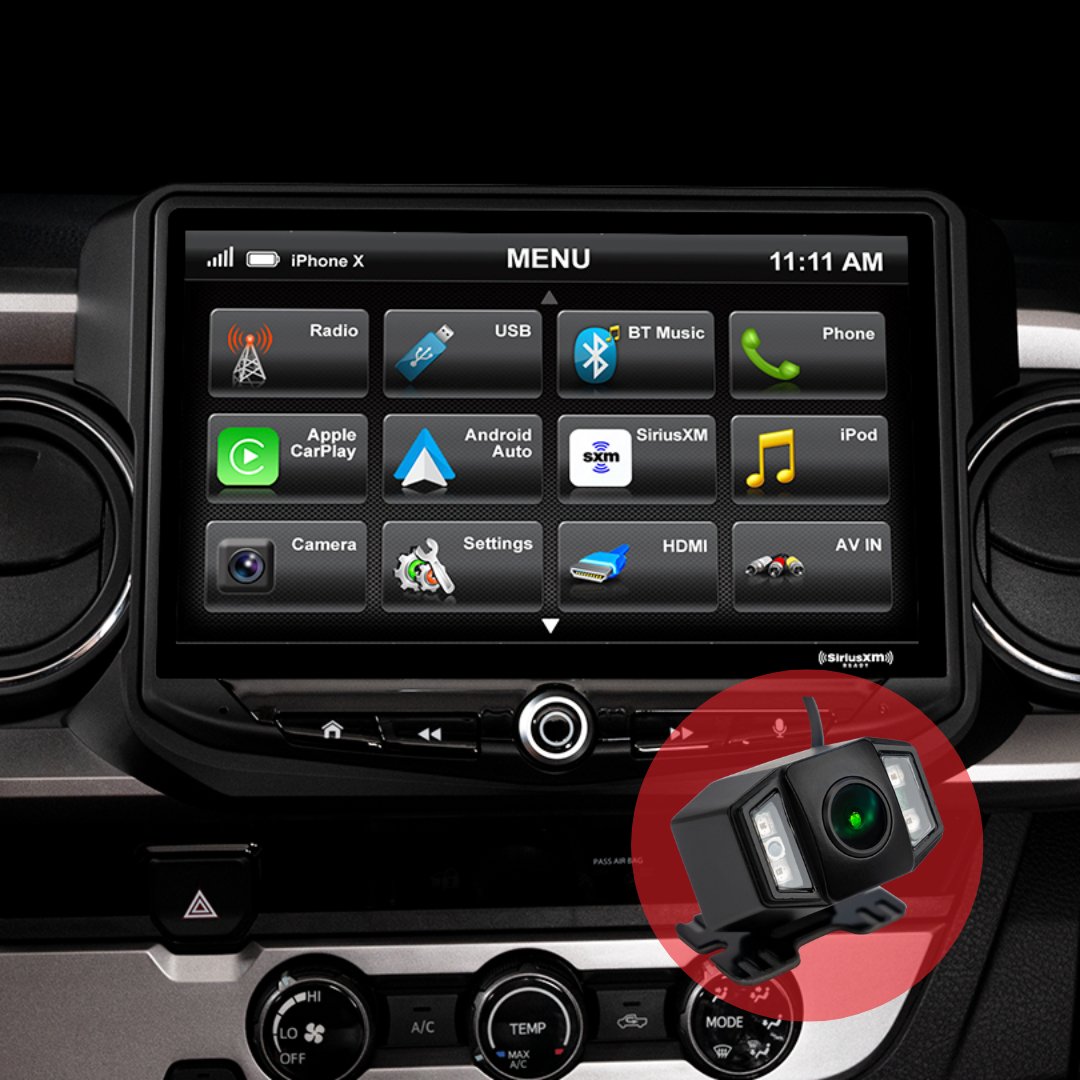 Toyota Tacoma (2016 - 2023) HEIGH10 10" Radio Kit and Front Facing Camera with Night Vision