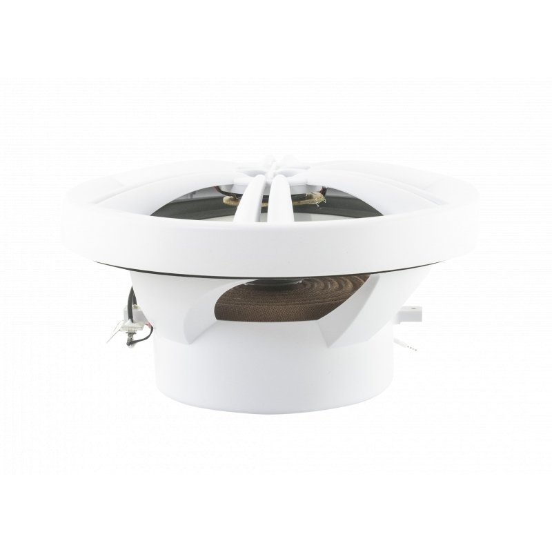 6.5” WHITE COAXIAL MARINE SPEAKERS WITH BUILT-IN MULTI-COLOR RGB LIGHTING