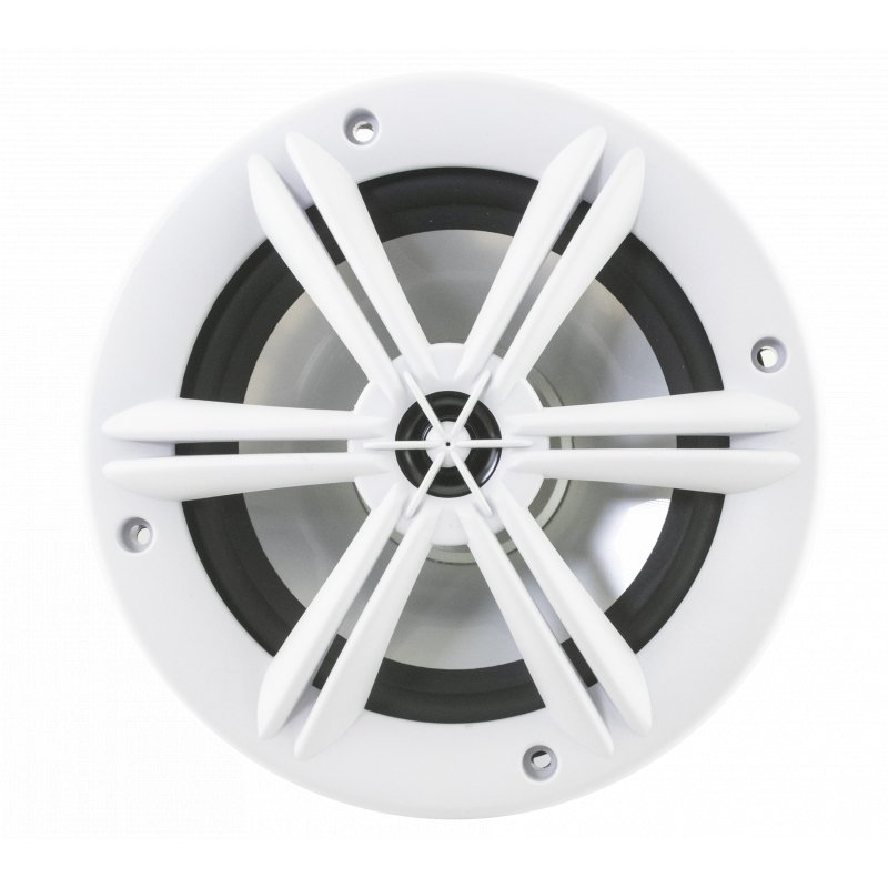 6.5” WHITE COAXIAL POWERSPORTS/OFF-ROAD SPEAKERS WITH BUILT-IN MULTI-COLOR RGB LIGHTING