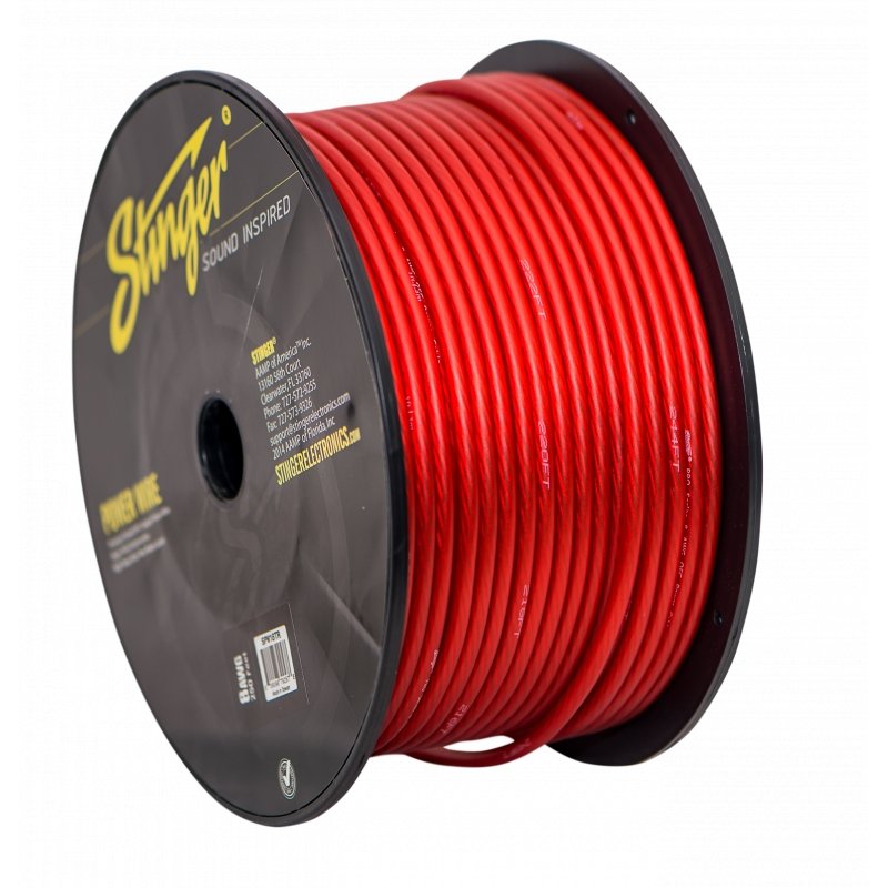 8GA PRO POWER WIRE: RED 250' Roll